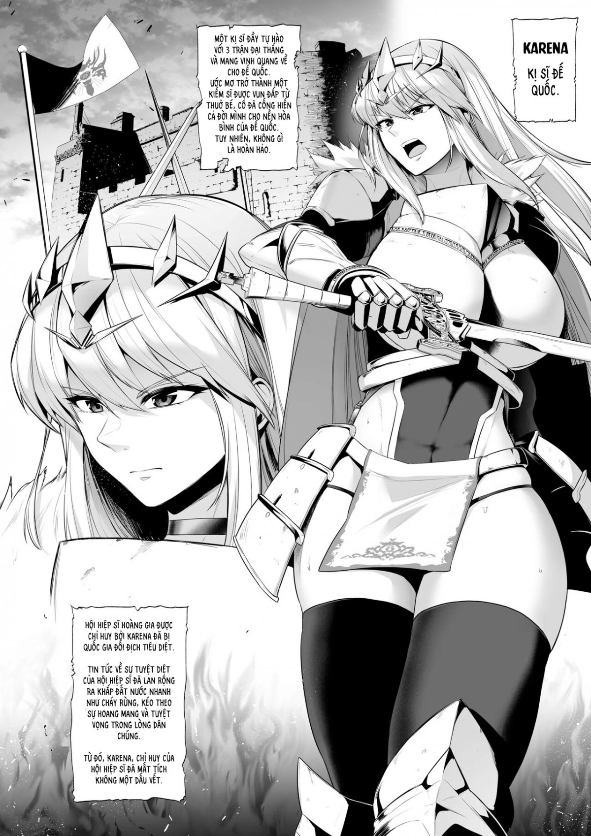 Đọc truyện hentai Nữ hiệp sĩ bị giam cầm và biến thành búp bê tình dục - Chap 1