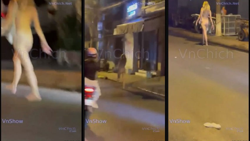 Hót nhất Nha Trang lúc này, em gái tây ngáo Cần khỏa thân đi khắp phố