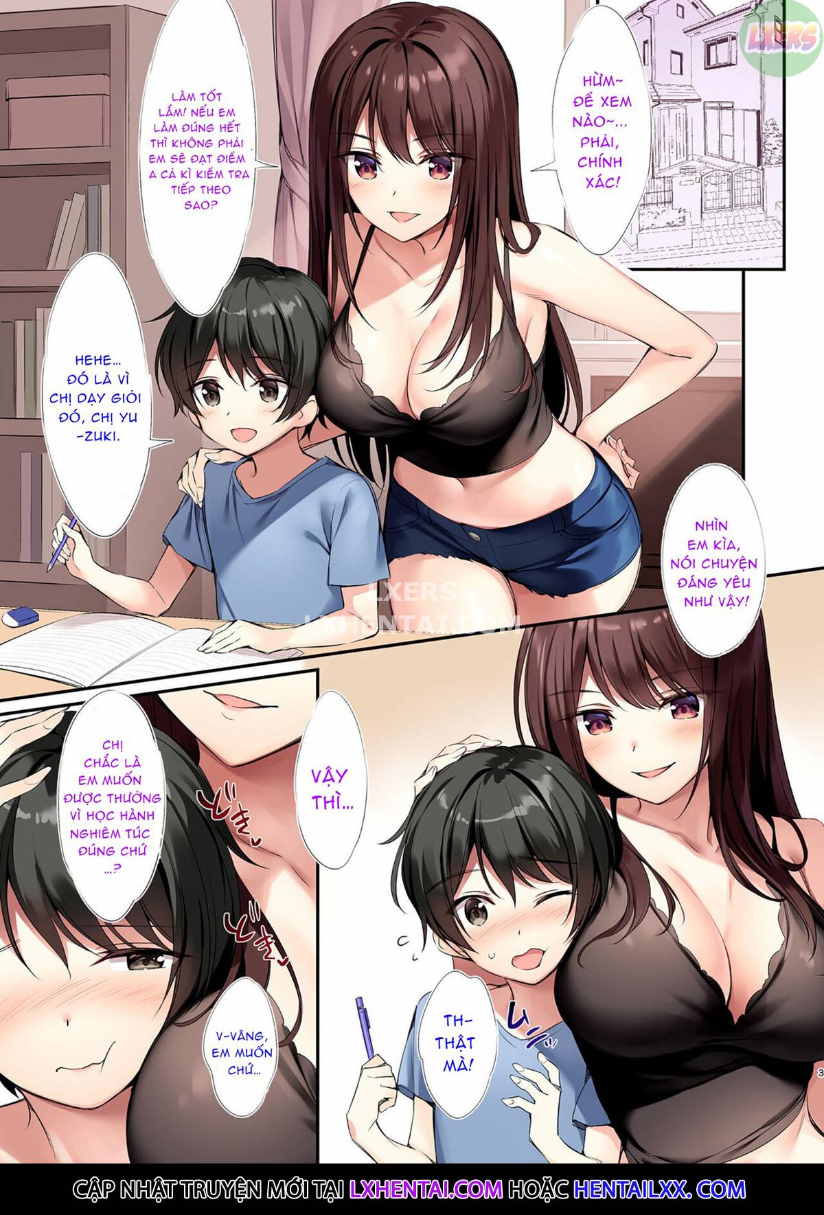Đọc truyện hentai Come Study Together With Yutsuki Onee-Chan - Oneshot