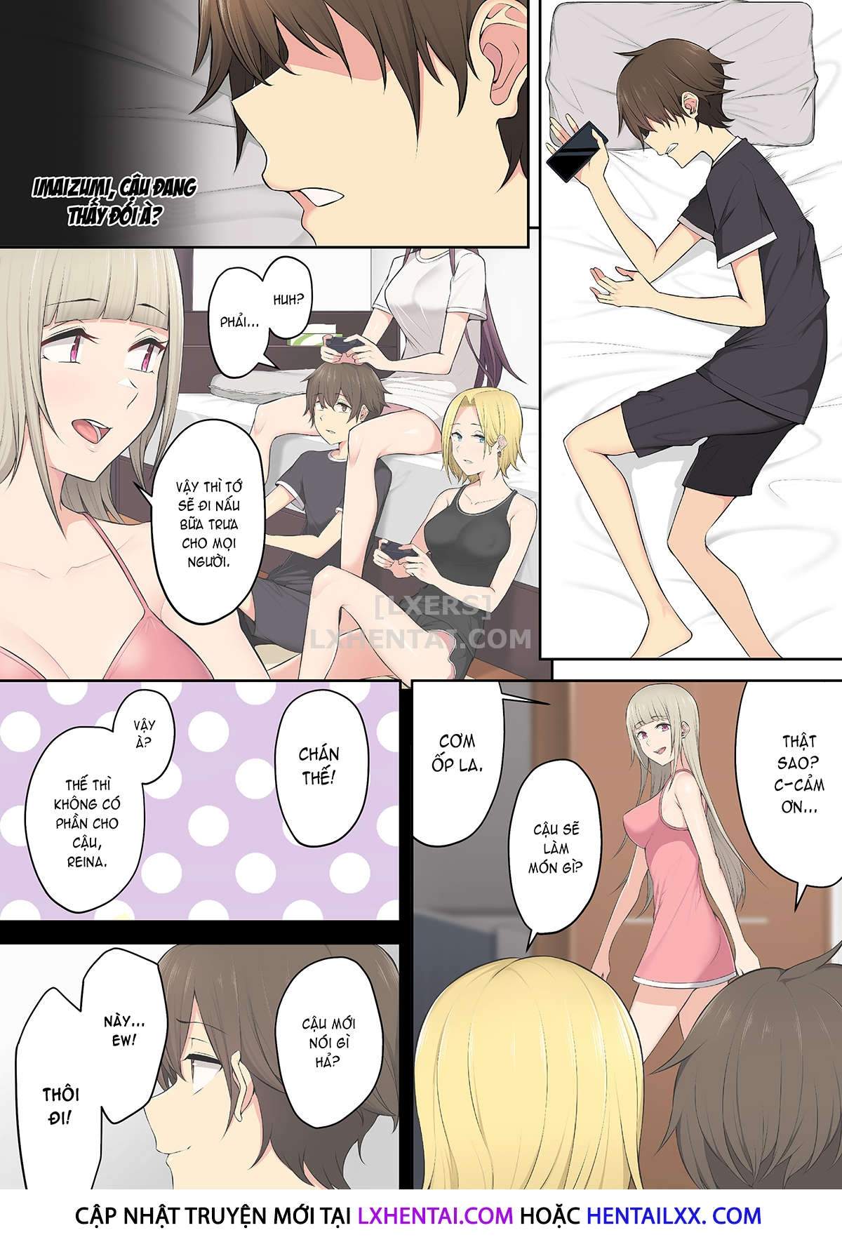 Đọc truyện hentai Imaizumi đưa cả bầy Gyaru về nhà mình - Chap 3