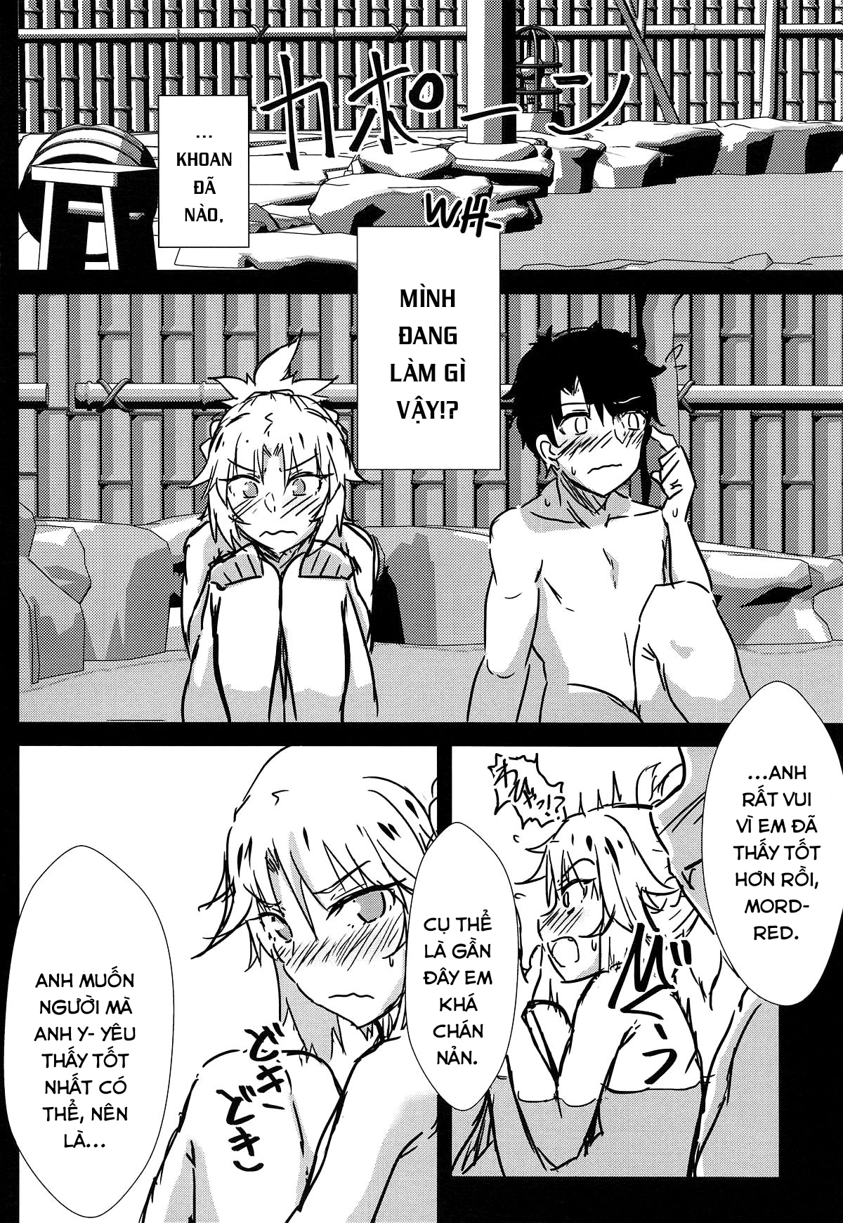 Đọc truyện hentai Đến suối nước nóng ngoài trời cùng Mordred. - Oneshot