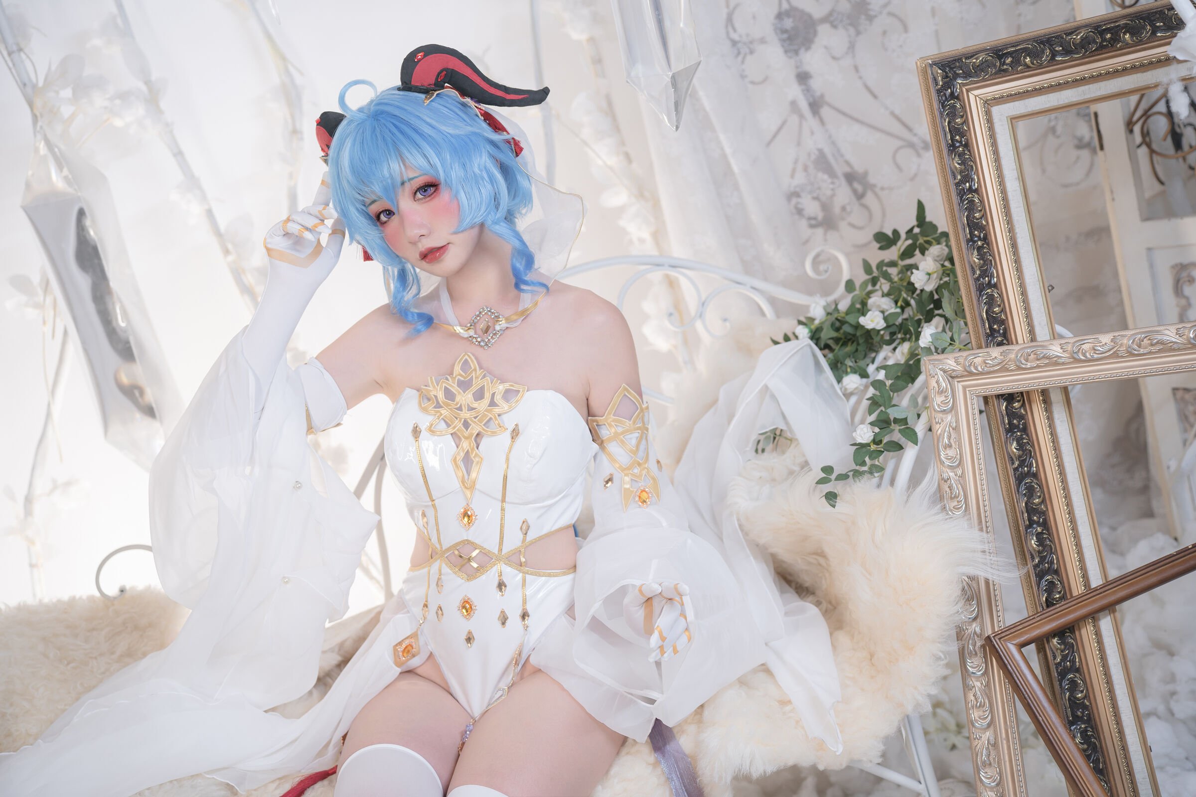 Đọc truyện hentai Tuyển tập Albums siêu phẩm Cosplay - Chap 489 - Crash Girl Meow Xiaoji & Yunshao - Genshin Impact Bride: Eula & Ganyu