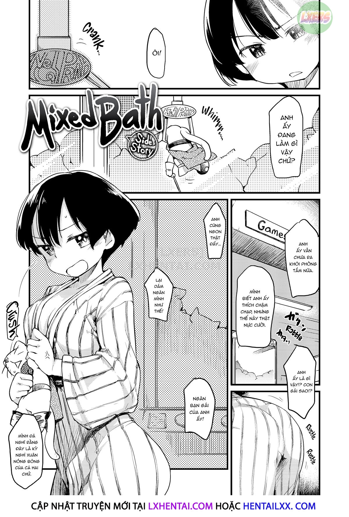 Đọc truyện hentai Cuộc sống tình dục hàng ngày của gia đình Katsura - Chap 11 - Mixed Bath Side Story