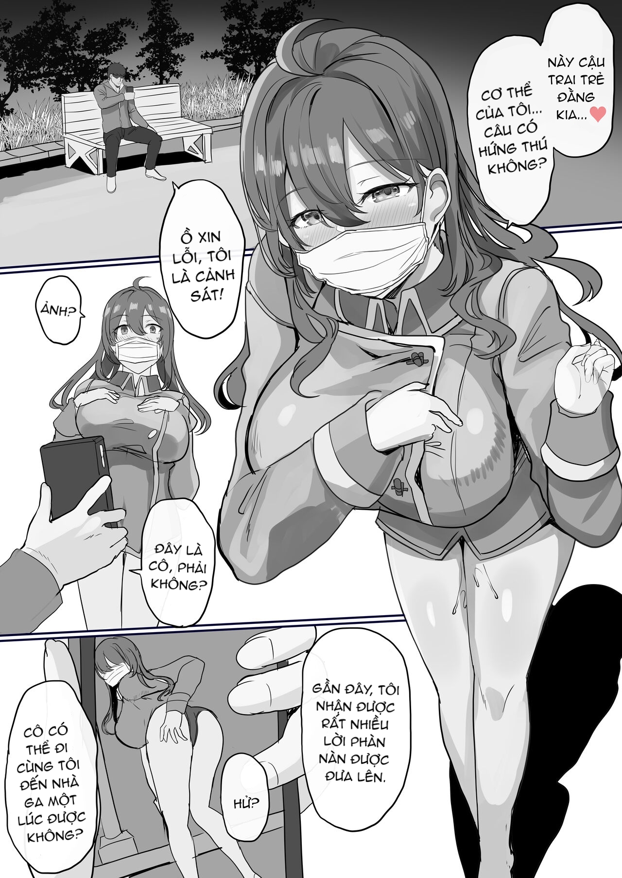 Đọc truyện hentai Anh cảnh sát may mắn và cô gái thích khỏa thân - Oneshot