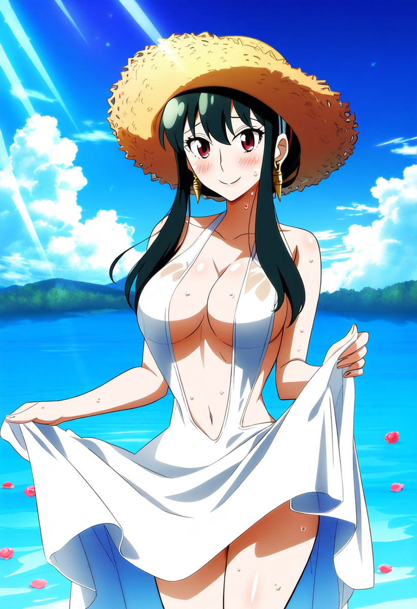 Đọc truyện hentai Tuyển tập Albums Art hentai - Chap 322 - Yor Forger AI illustration straw hat