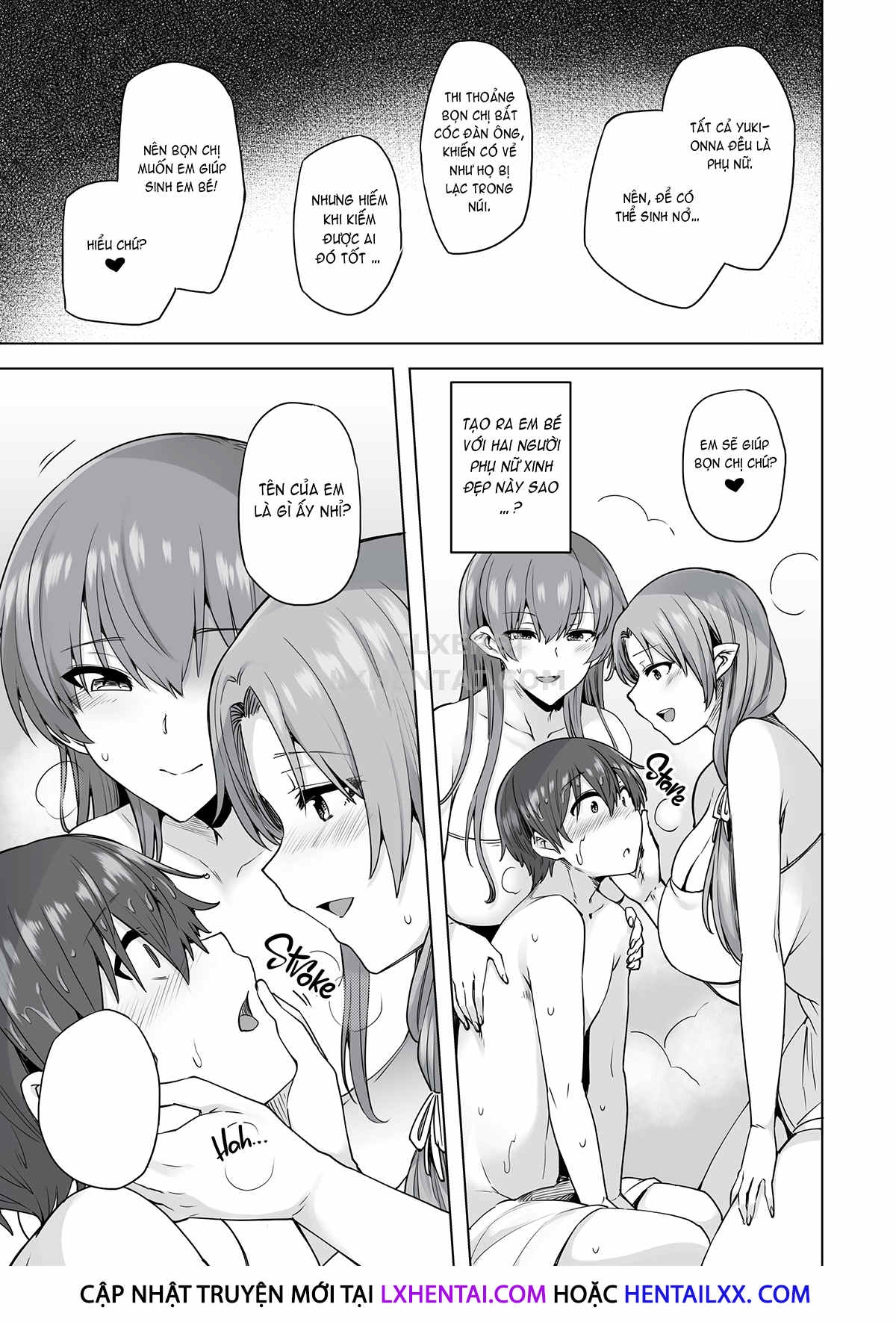 Đọc truyện hentai Spirited Away To The Snow Women's Harem - Oneshot