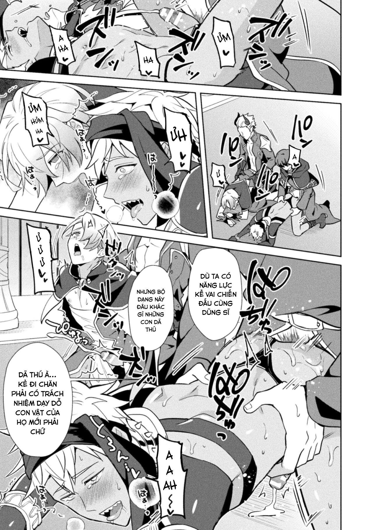 Đọc truyện hentai Kinju no Madousho Saishuu Hanashi Kinju de Yuusha no Nakama o Akuochi Sennou - Chap 2