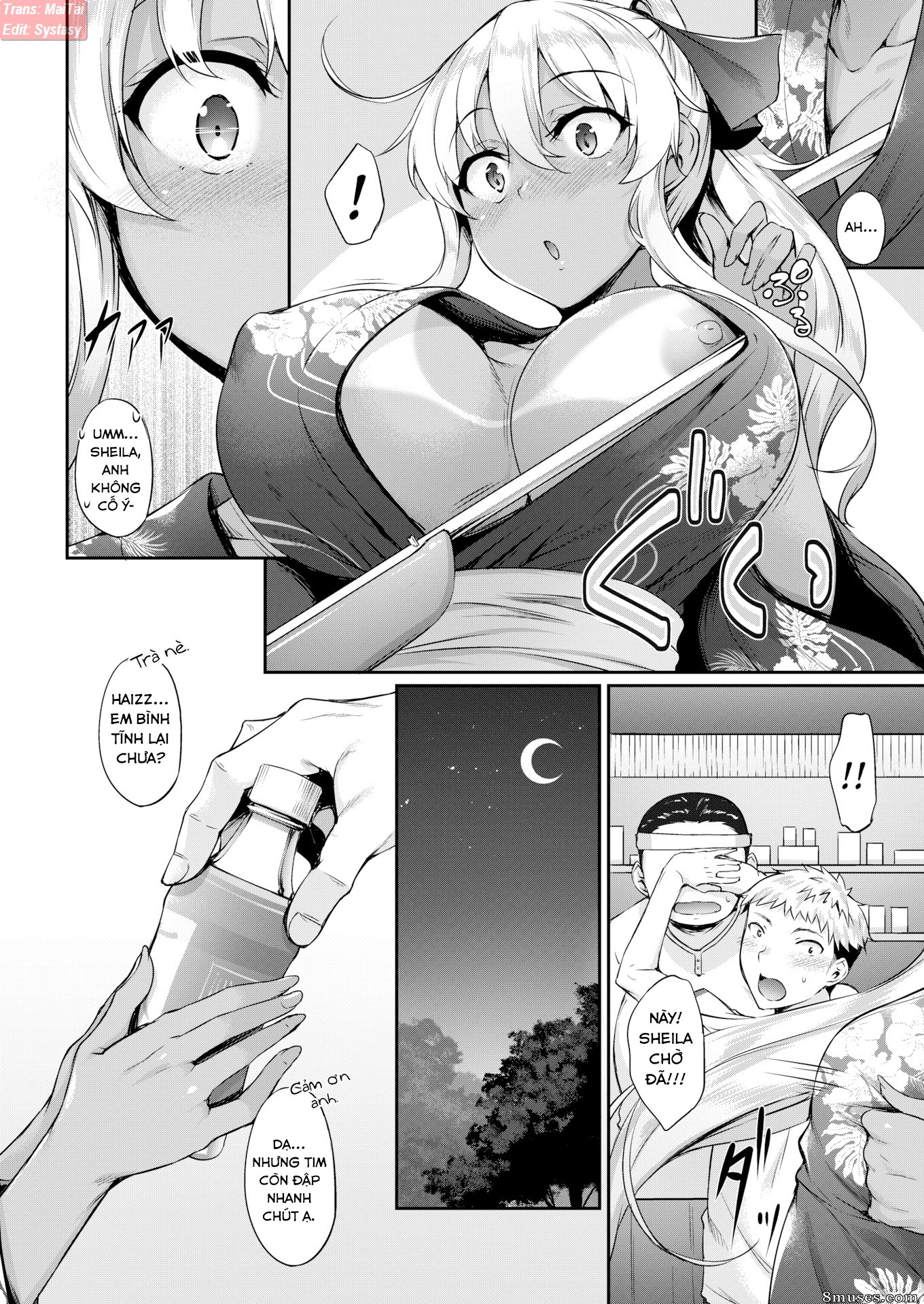 Đọc truyện hentai Light Brown night!! - Oneshot