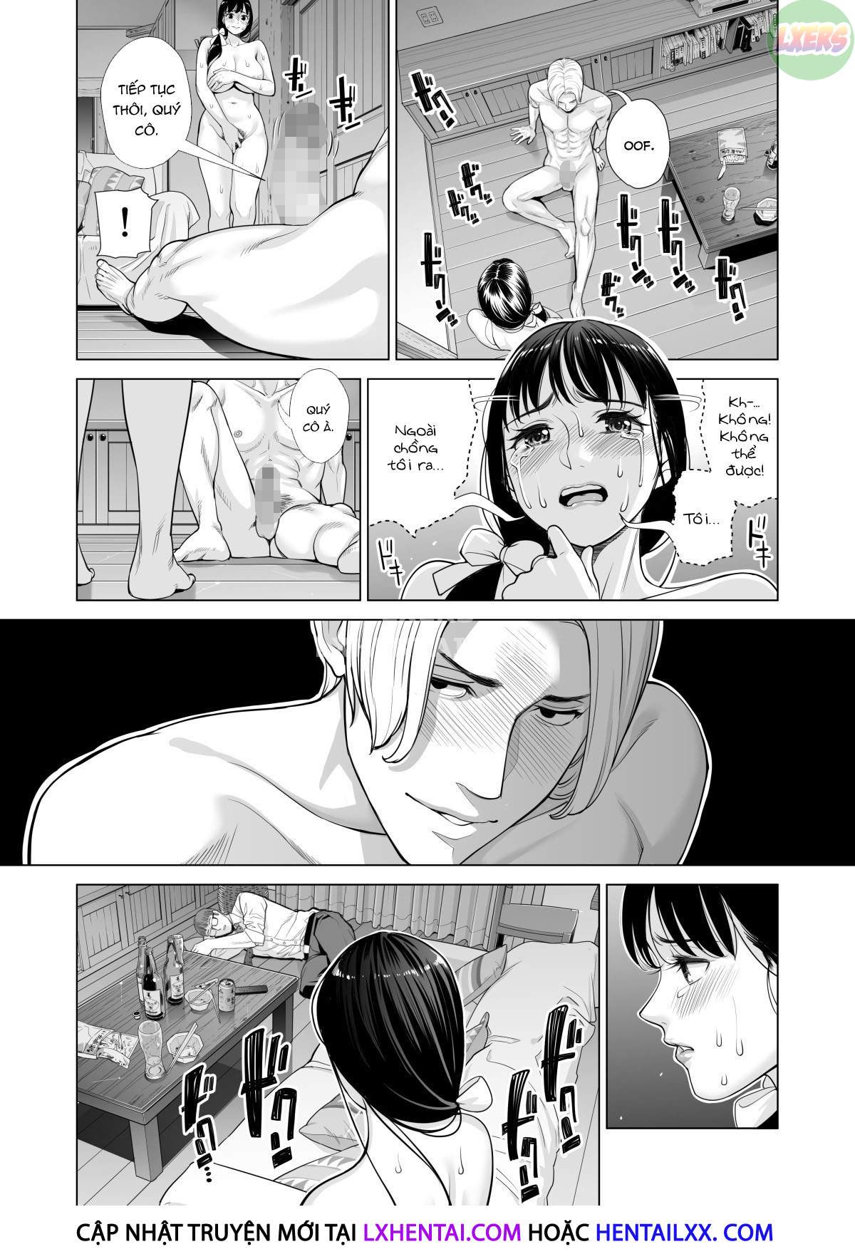 Đọc truyện hentai A Housewife Stolen By A Coworker Besides Her Blackout Drunk Husband - Chap 1