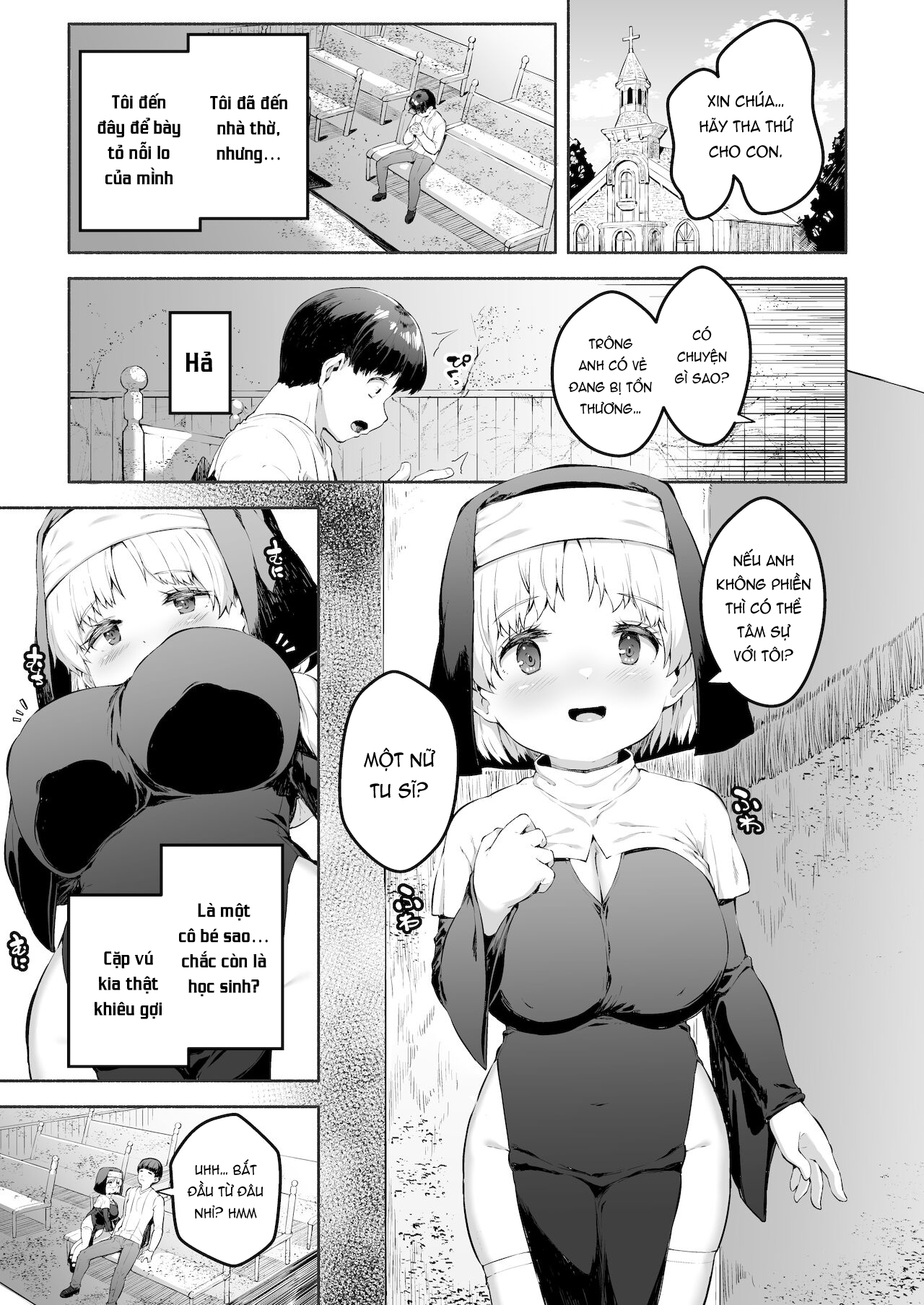 Đọc truyện hentai Ecchi na Zange o Sasete kureru Keiken na Loli Kyonyuu Sister-chan - Oneshot.