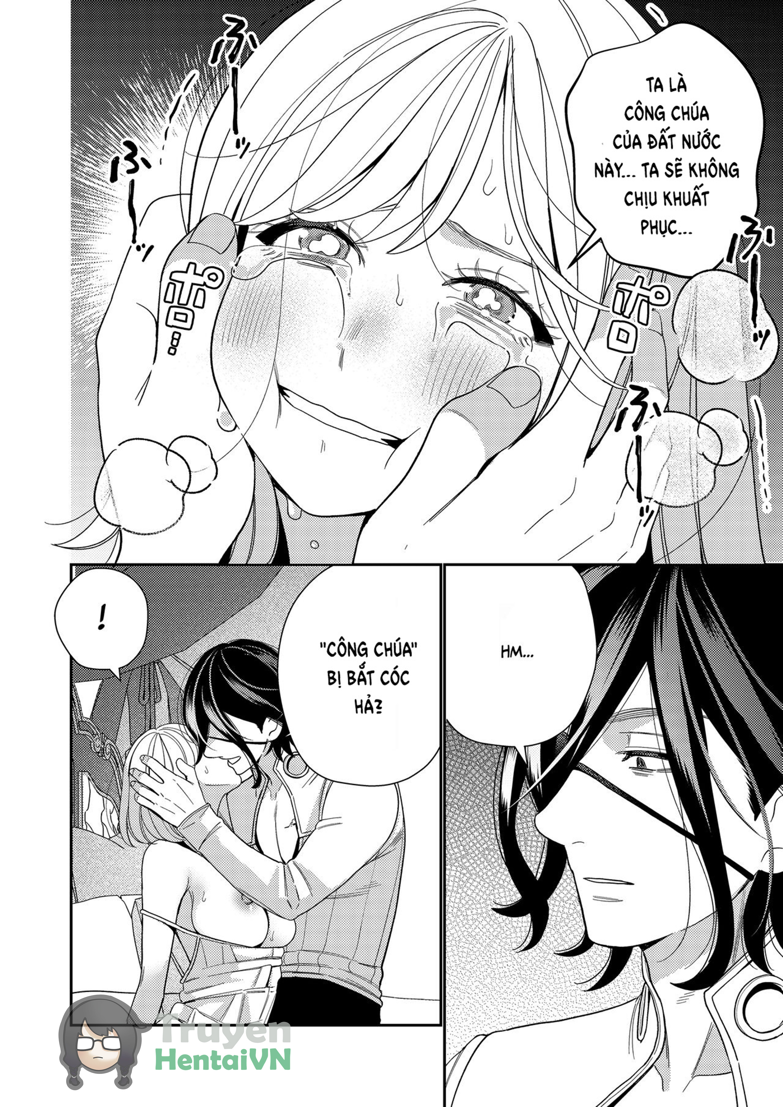 Đọc truyện hentai Seijo wa Tekikoku no Ou ni Otosareru - Oneshot