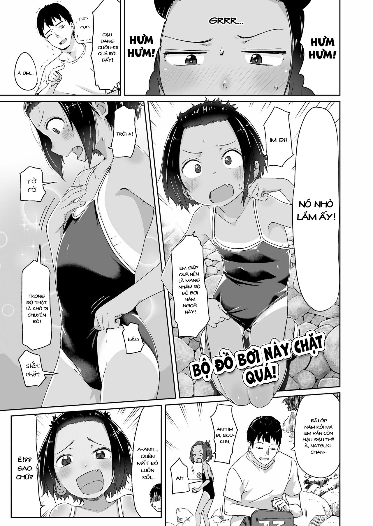 Đọc truyện hentai Suru Onnanoko - Ch. 1 Bộ đồ tắm này chặt quá!