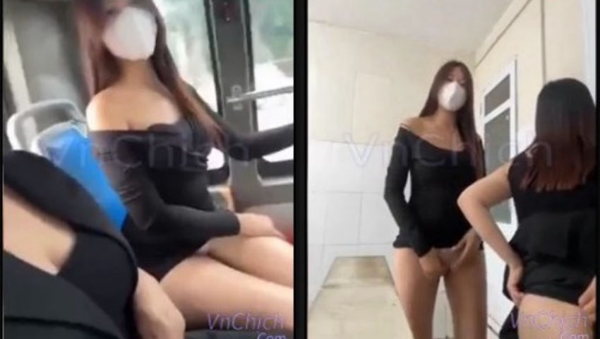 Không mặc đồ lót đi xe buýt, 2 em gái Hà Nội thủ dâm trong wc bến xe - Sex Viet69