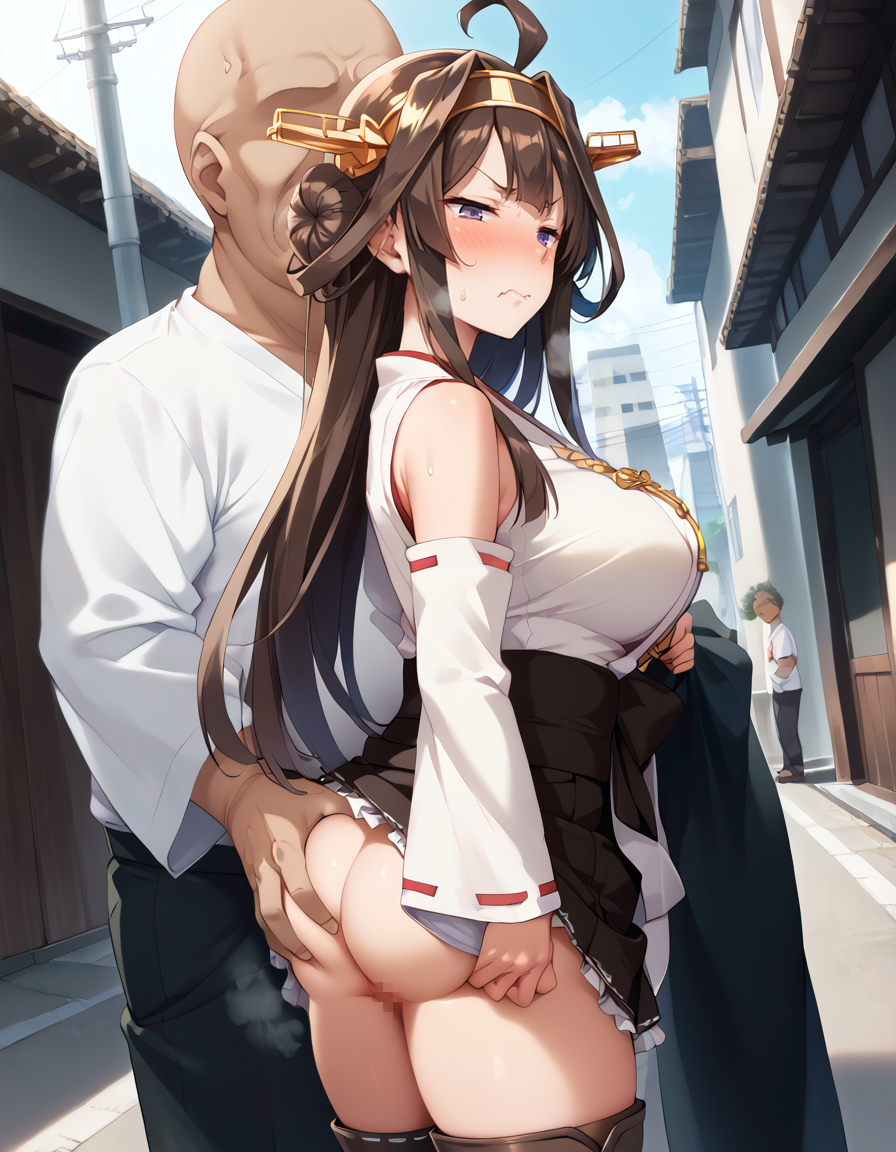 Đọc truyện hentai Tuyển tập Albums Art hentai - Chap 381 - [Paid Request] Kongou and the Exposure Forced Man