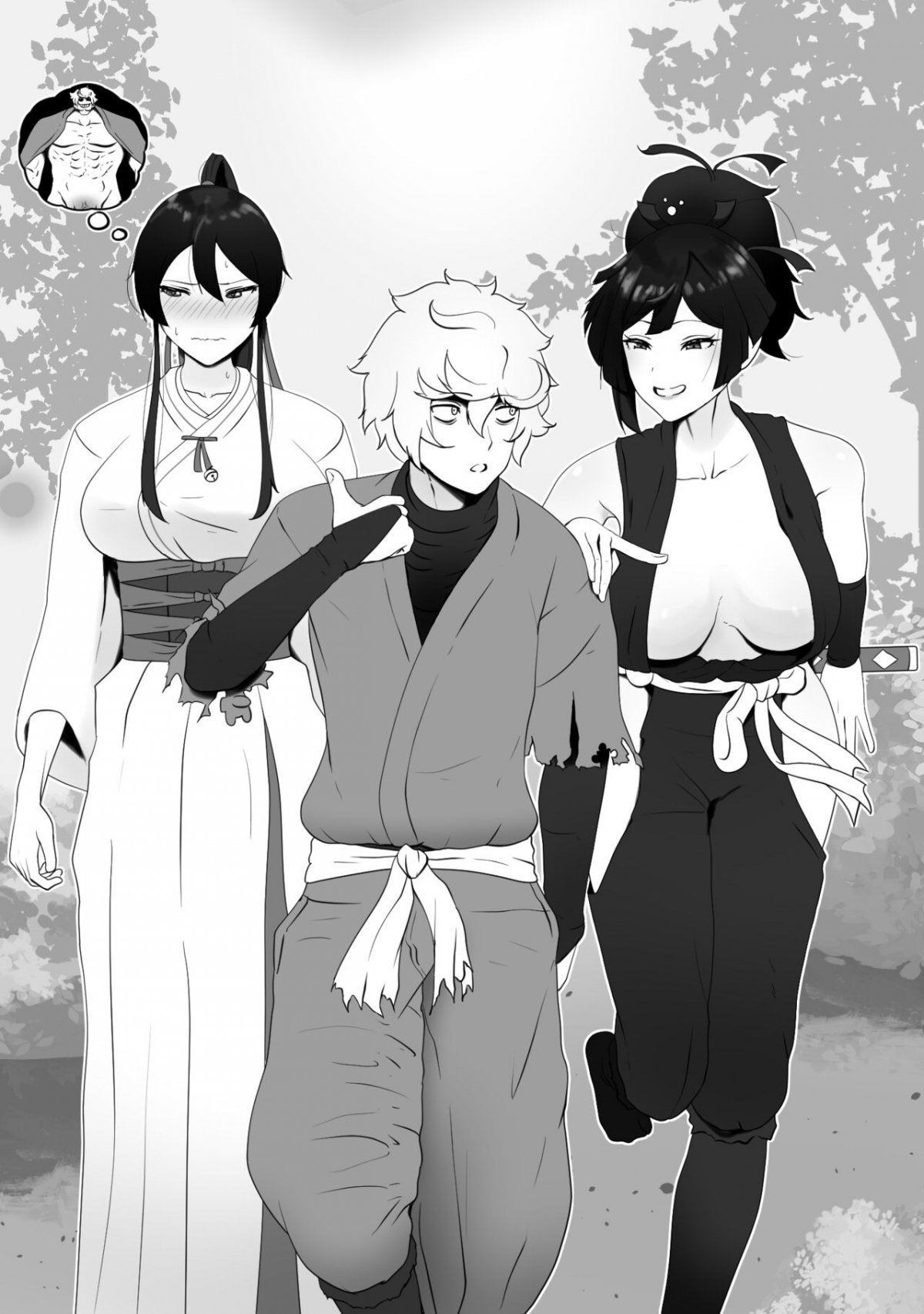 Đọc truyện hentai Gabimaru ga Arata na Tsuma-tachi o Te ni Ireru - CG - không thoại