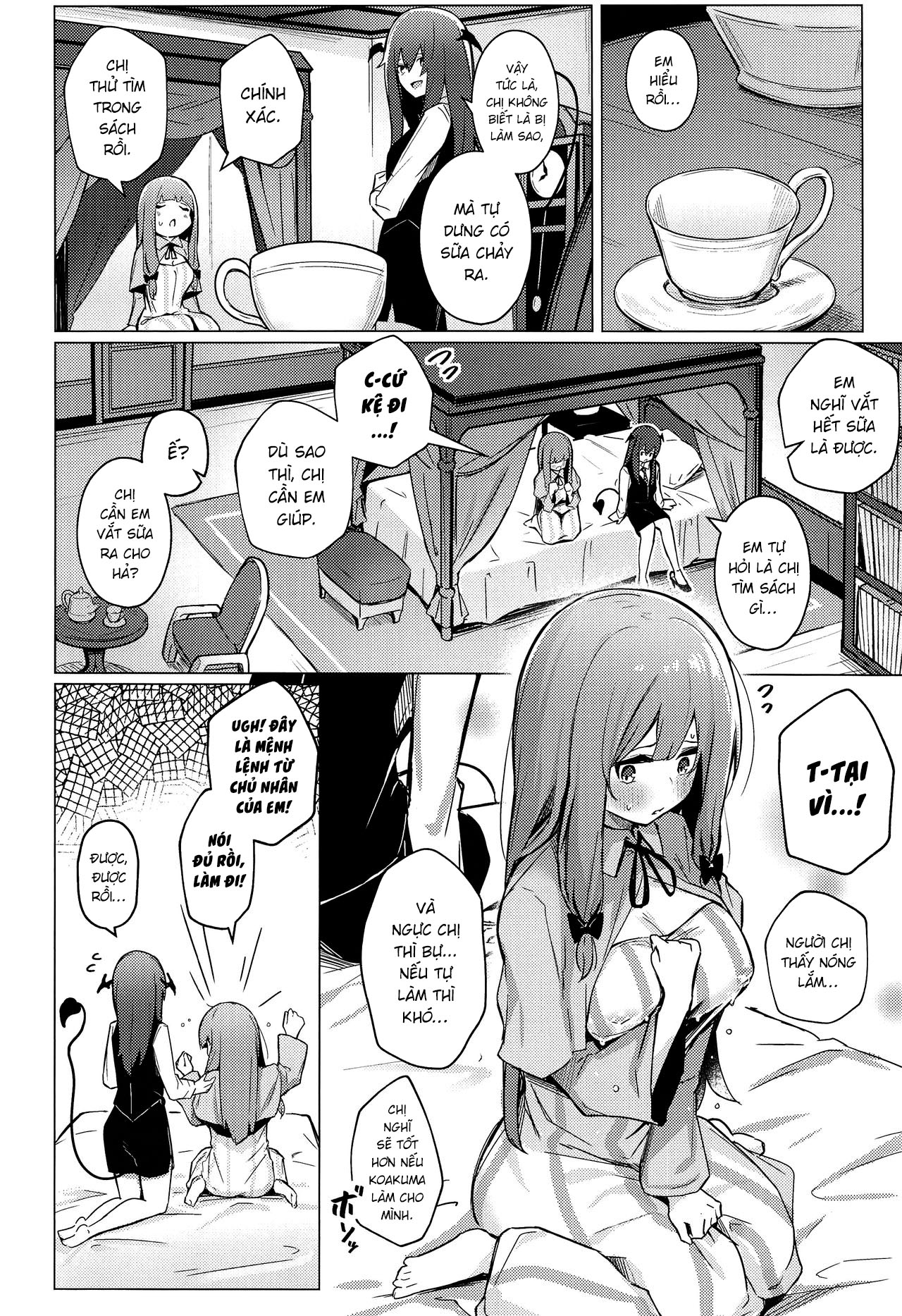 Đọc truyện hentai Patchouli ga Koakuma ni Shiborareru Hon - Oneshot