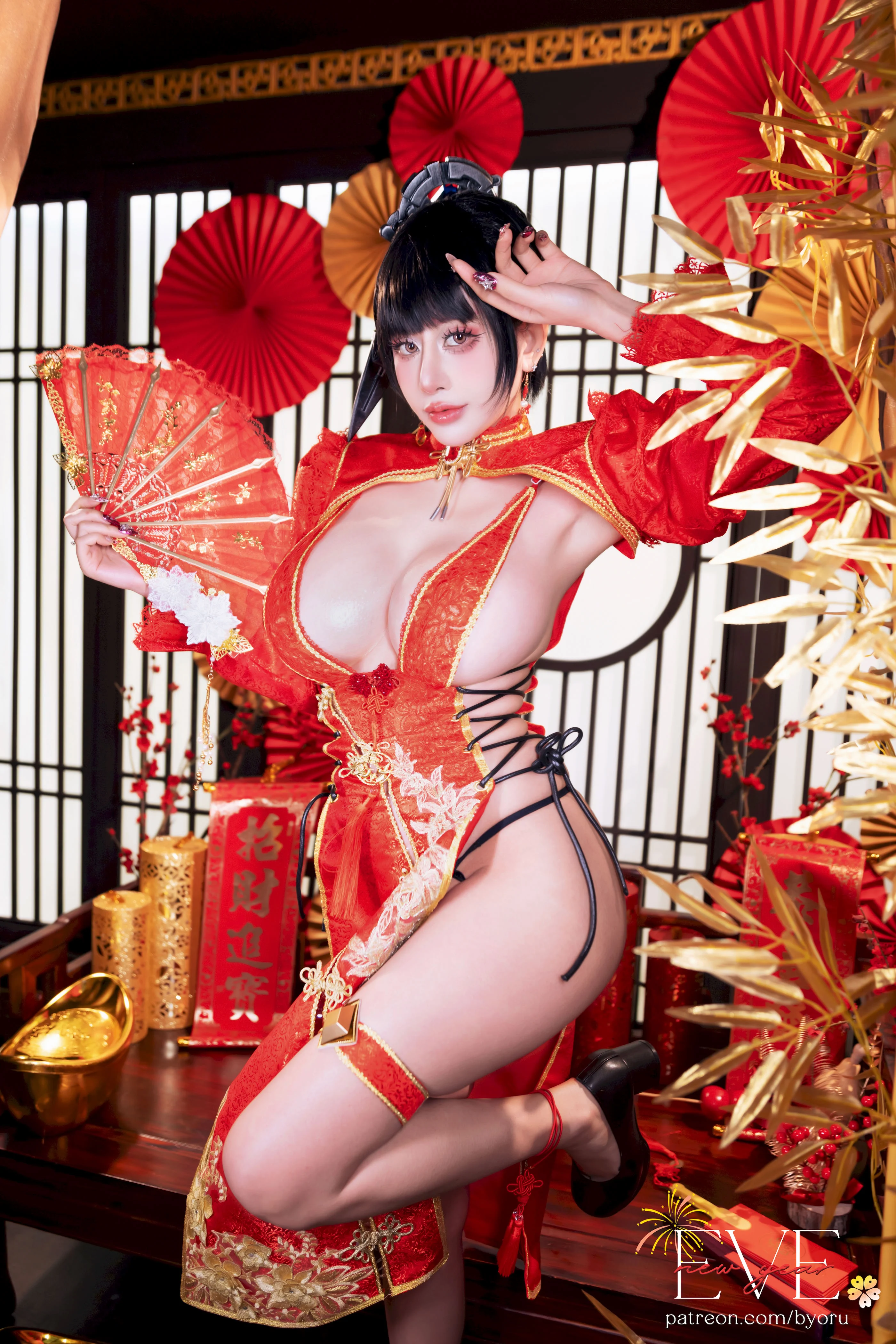 Đọc truyện hentai Tuyển tập Albums siêu phẩm Cosplay - Chap 1391 - Byoru - Eve New Year Qipao