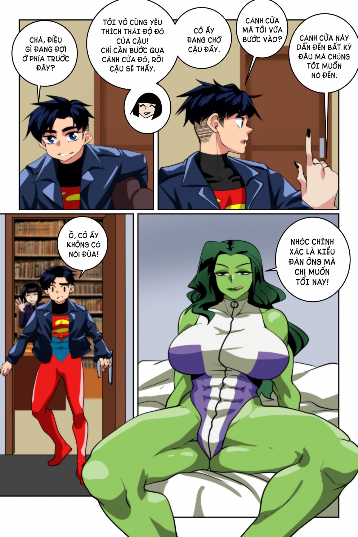 Đọc truyện hentai Justice Lust Breeders - Superboy x She-hulk