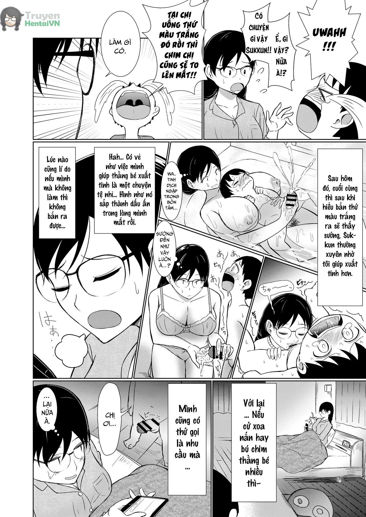 Đọc truyện hentai Chị gái đơn điệu ơi cố lên! Việc chăm sóc cậu  bé khi lần đầu cương cứng thật mệt mỏi - Oneshot