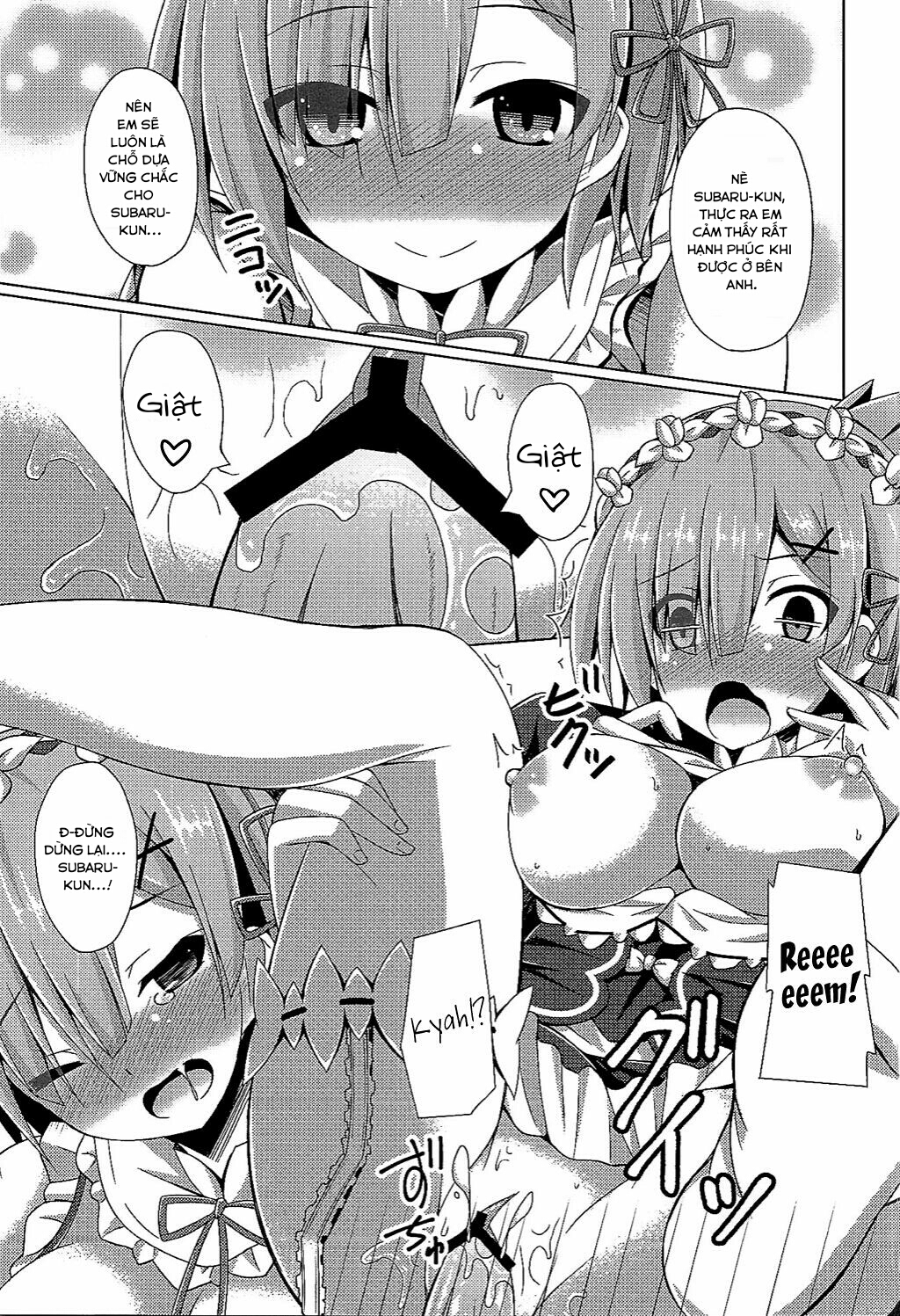 Đọc truyện hentai Teach me, Rem-sensei! An introduction to sex with Emilia-tan (Re:Zero kara Hajimeru Isekai Seikatsu) - Oneshot