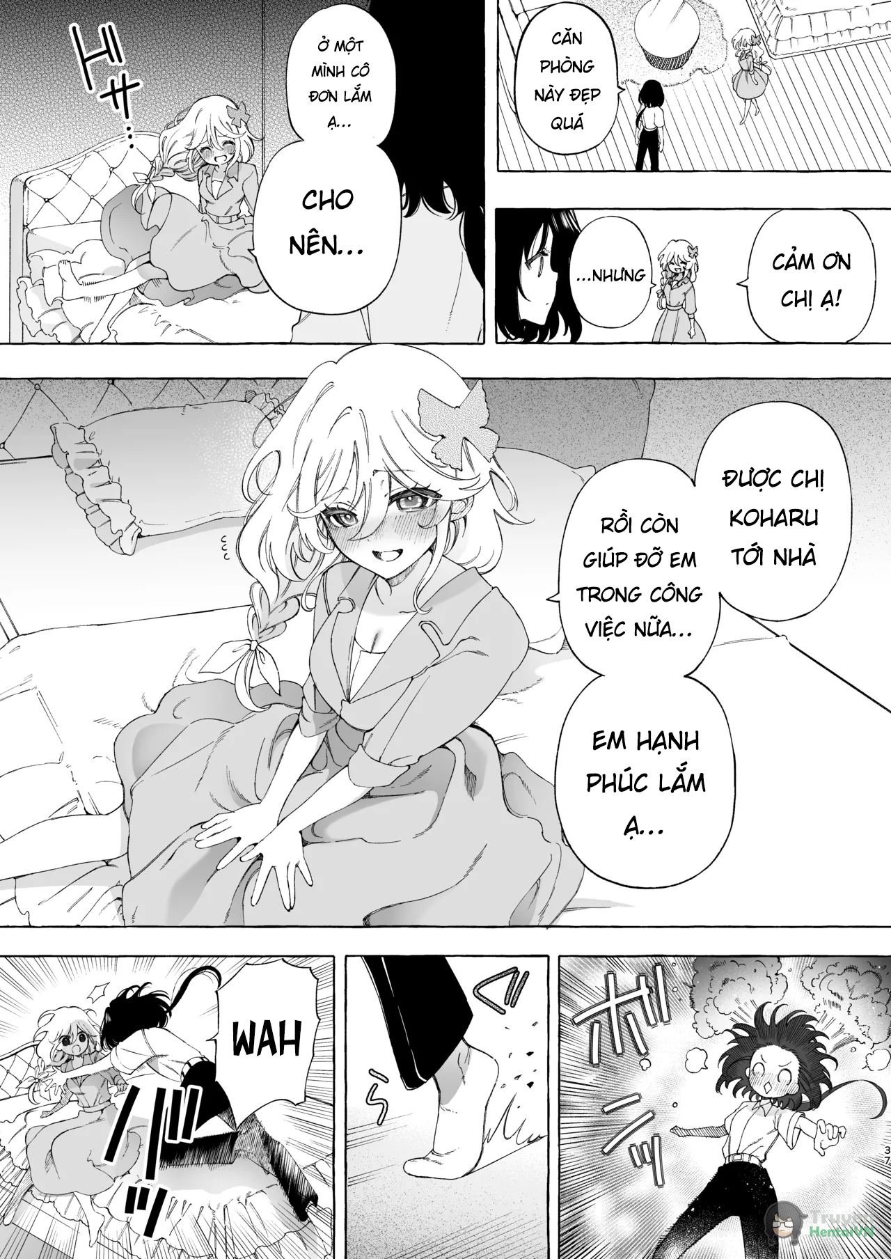 Đọc truyện hentai Mimi de Koishita Douryou ~OnaSuppo Onsei Otaku Onna ga Douryou no Koe ni Hannou Shite Ikimakuri~ - Oneshot