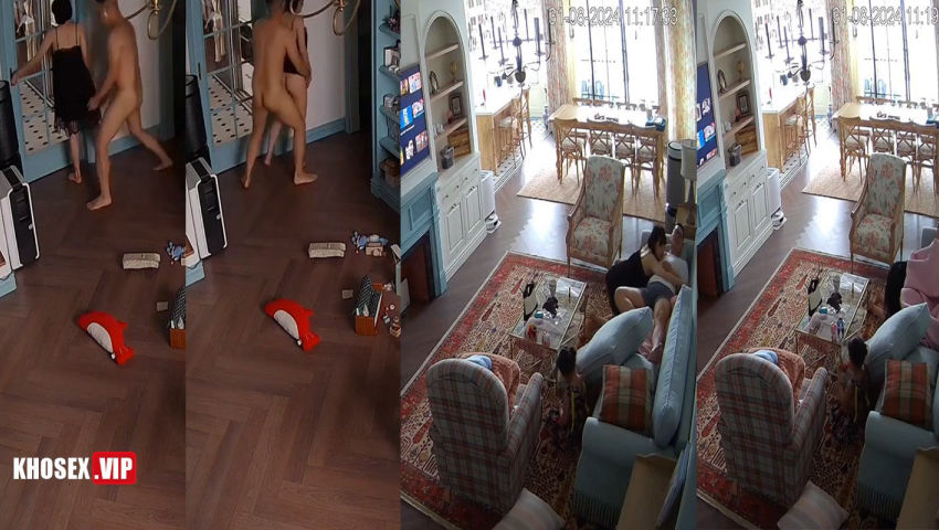 Hack Camera Vợ chồng đại gia chồng tranh thủ địt vợ khi con đang mê xem tivi - Phần 3
