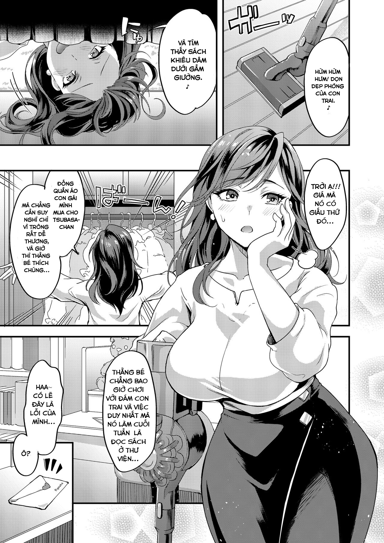 Đọc truyện hentai Futanari Mama to Josou Musuko - Oneshot