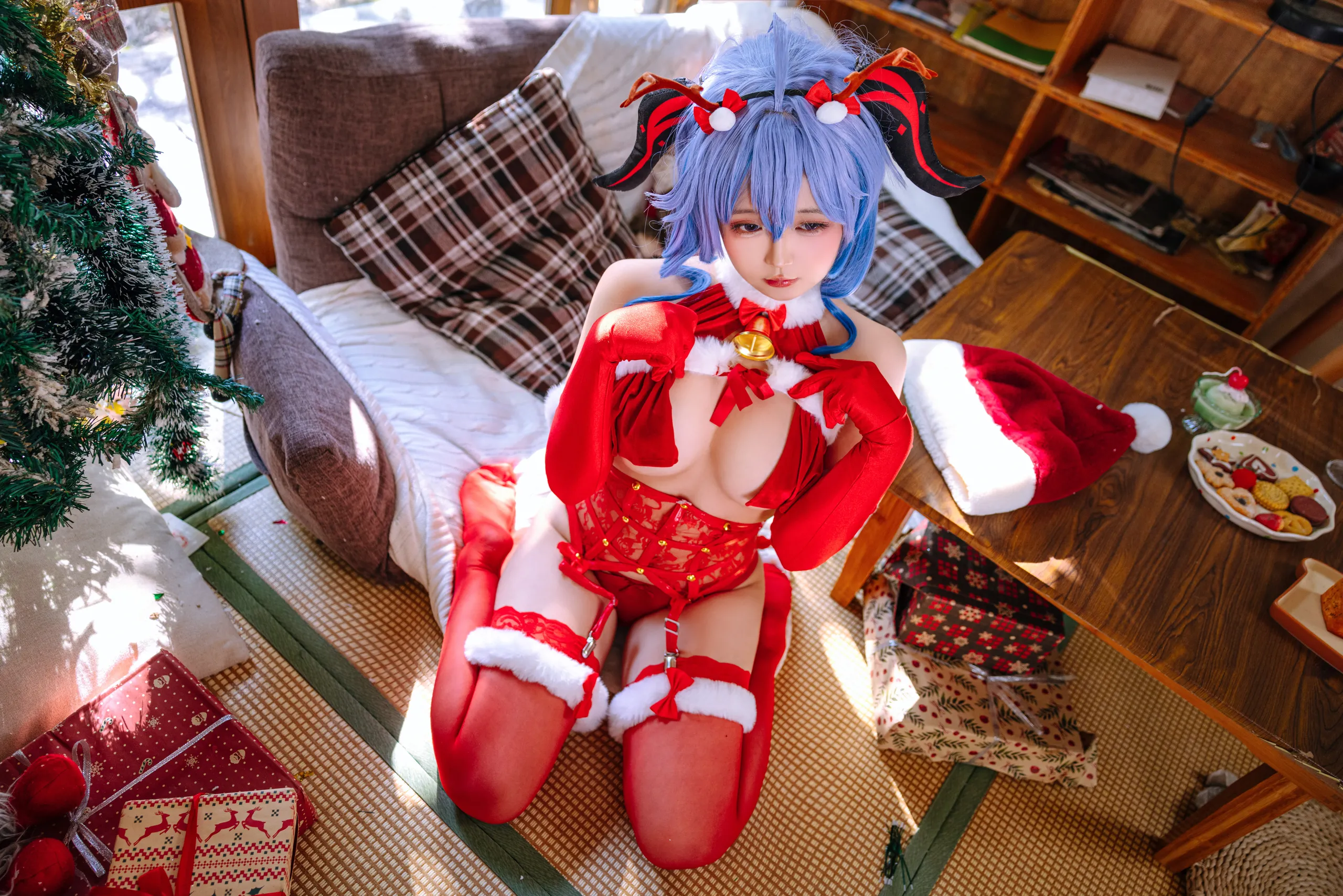 Đọc truyện hentai Tuyển tập Albums siêu phẩm Cosplay - Chap 960 - Rina Jiao - Ganyu Christmas