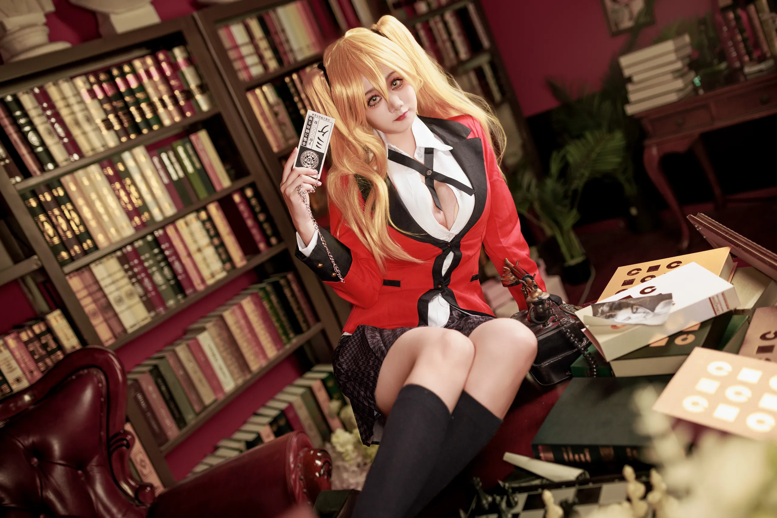 Đọc truyện hentai Tuyển tập Albums siêu phẩm Cosplay - Chap 1109 - A Xuexue - Kakegurui Saotome Meiari Uniform
