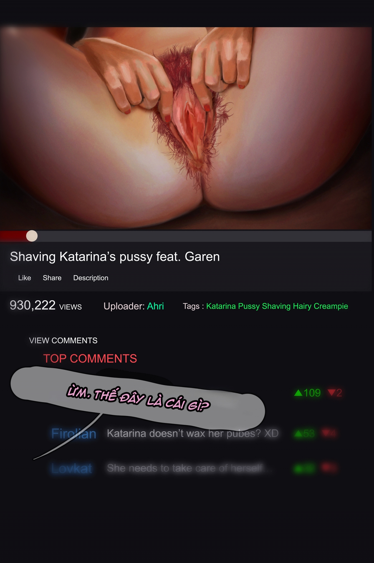 Đọc truyện hentai Cạo Lông Cho Katarina - Oneshot