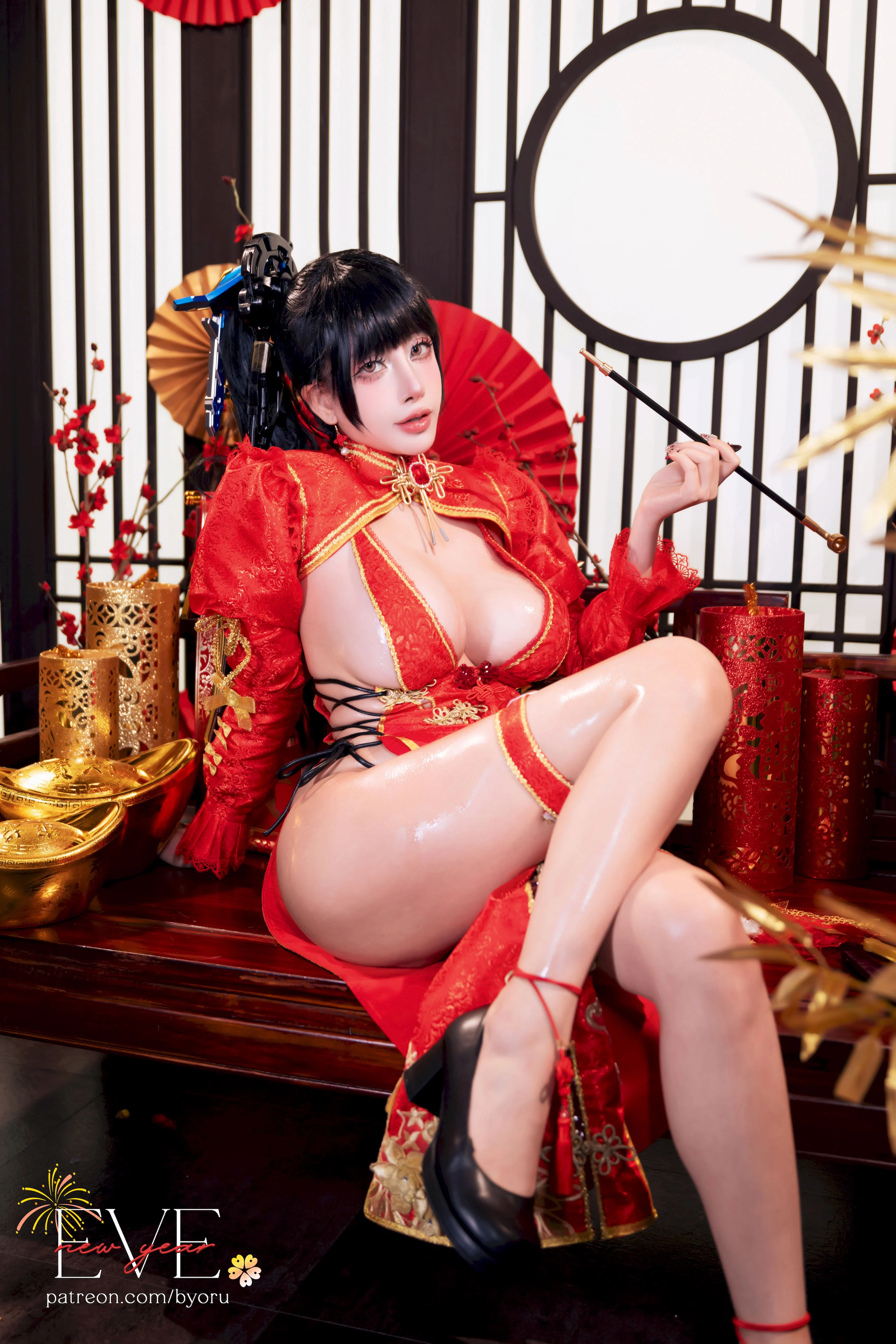 Đọc truyện hentai Tuyển tập Albums siêu phẩm Cosplay - Chap 1391 - Byoru - Eve New Year Qipao