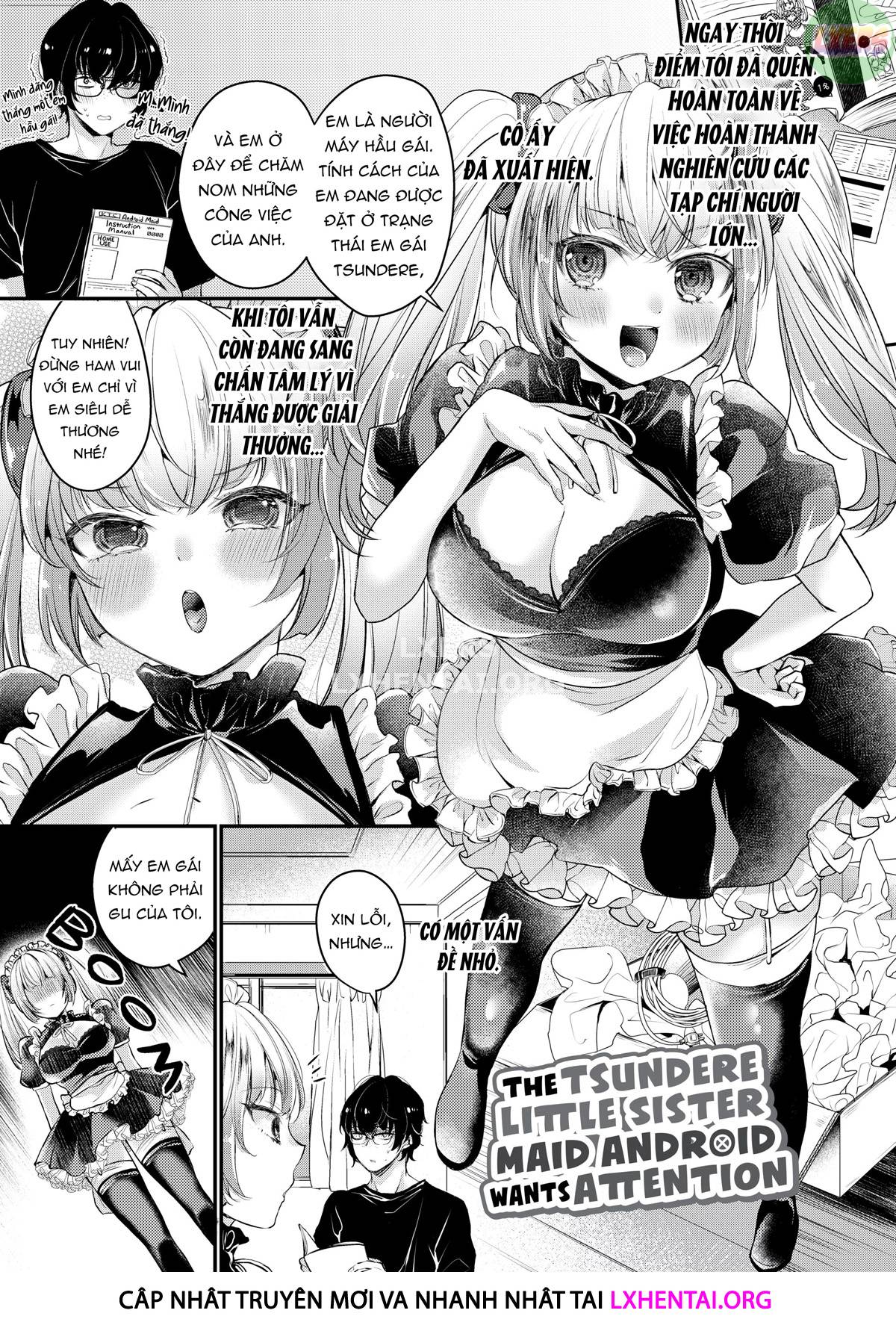 Đọc truyện hentai Ngất ngây ngọt ngào nóng bỏng - Chap 2 - The Tsundere Little Sister Maid Android Wants Attention