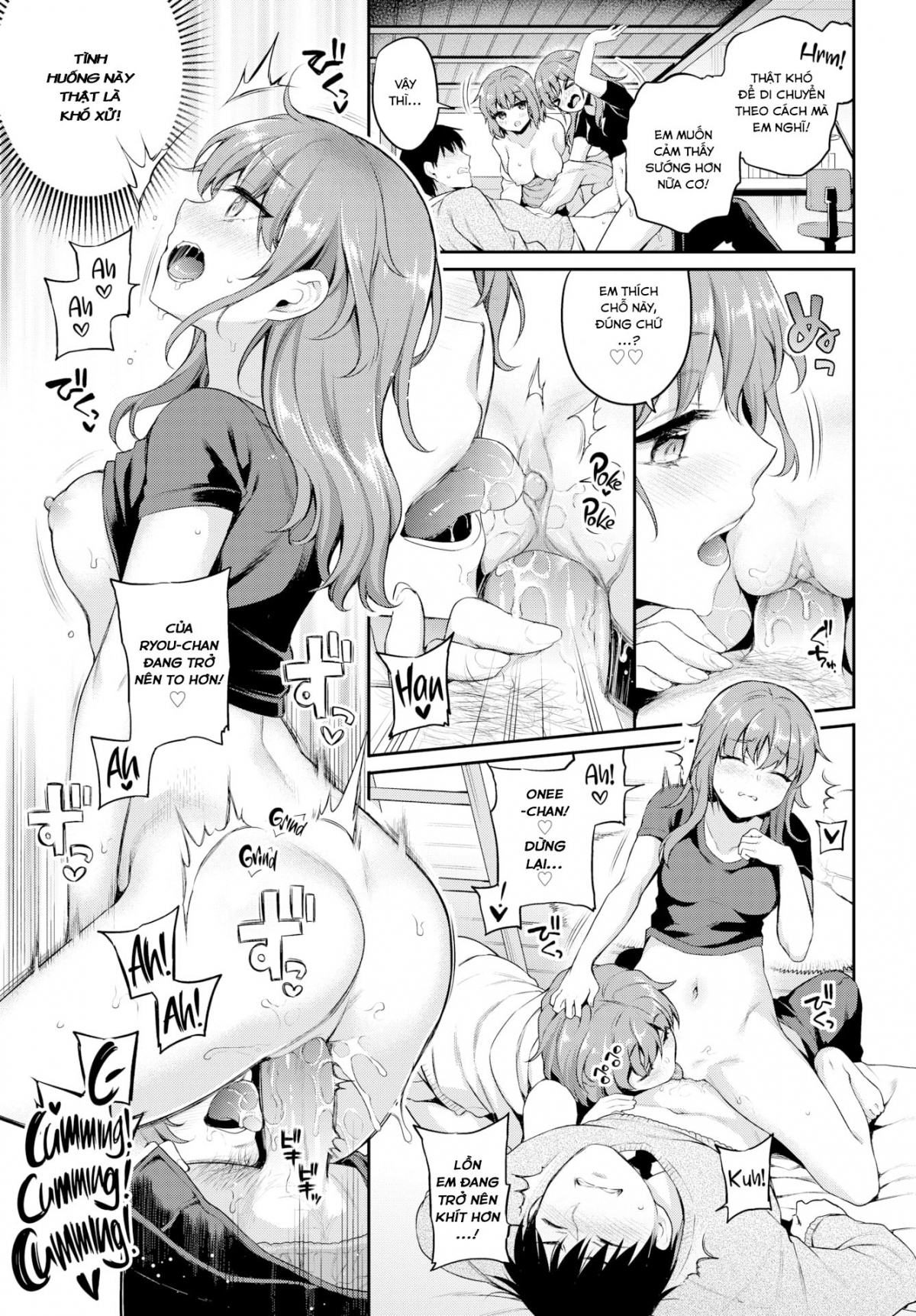 Đọc truyện hentai Hai chị em nứng tình và chàng trai may mắn! - Oneshot Không che