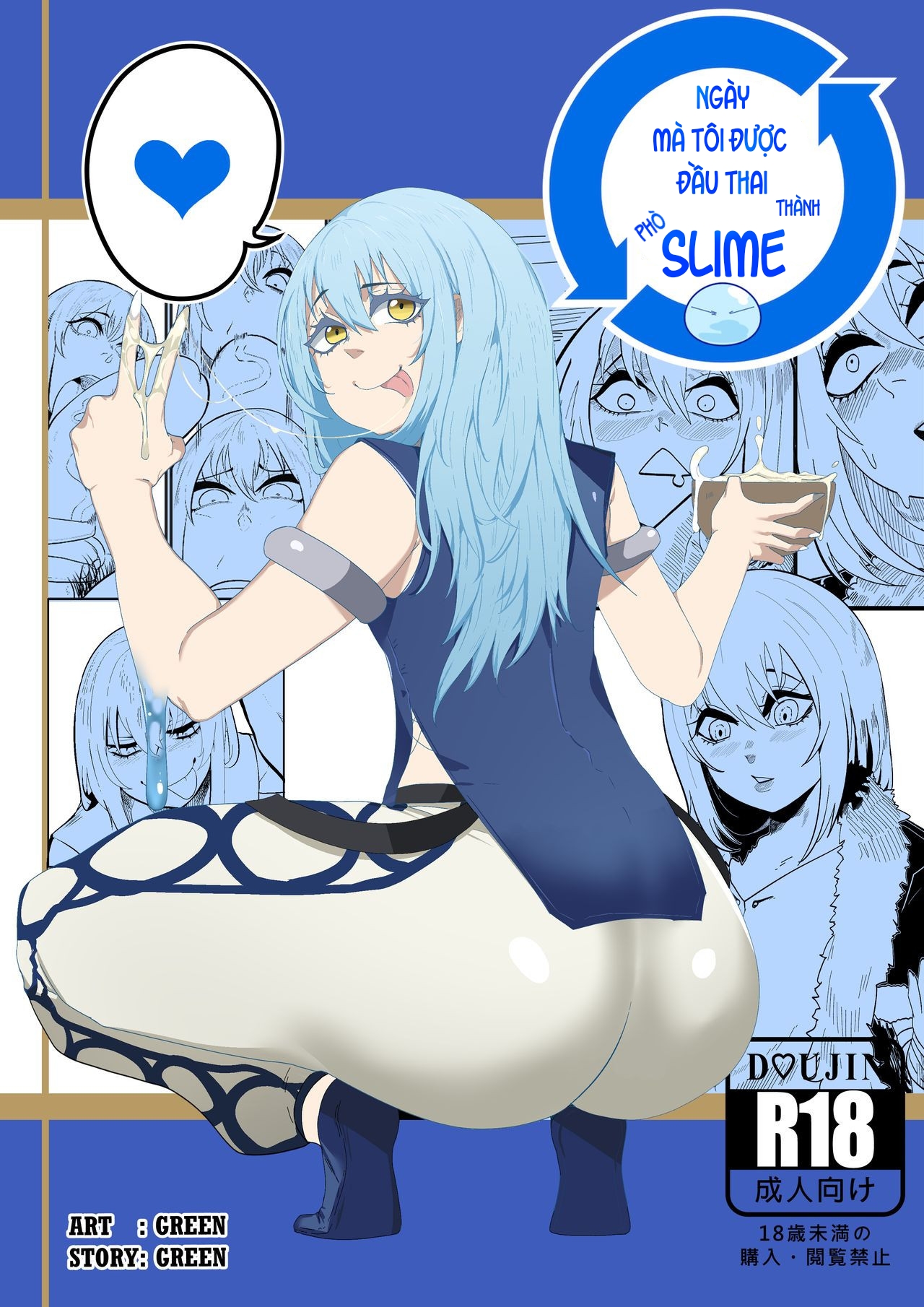 Đọc truyện hentai Ngày mà tôi được đầu thai thành phò slime - Oneshot ( có màu )