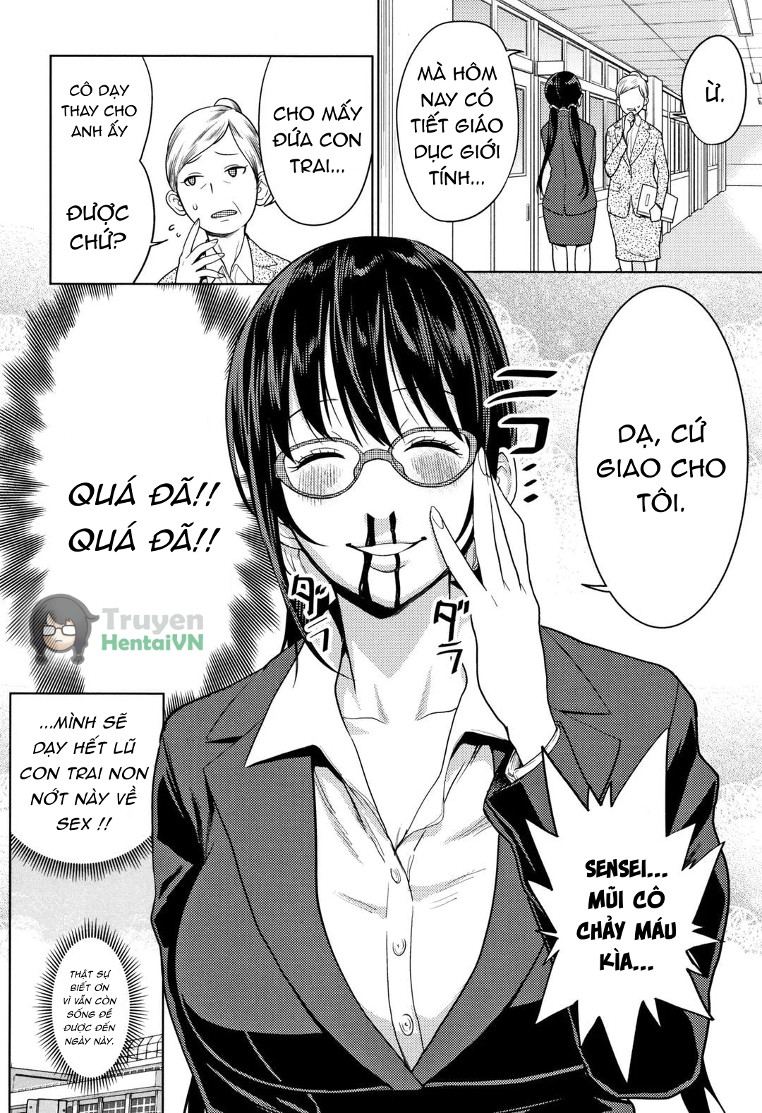 Đọc truyện hentai Yarisugi Seikyouiku! ~Hentai Onna Kyoushi Kikiippatsu~ - Oneshot