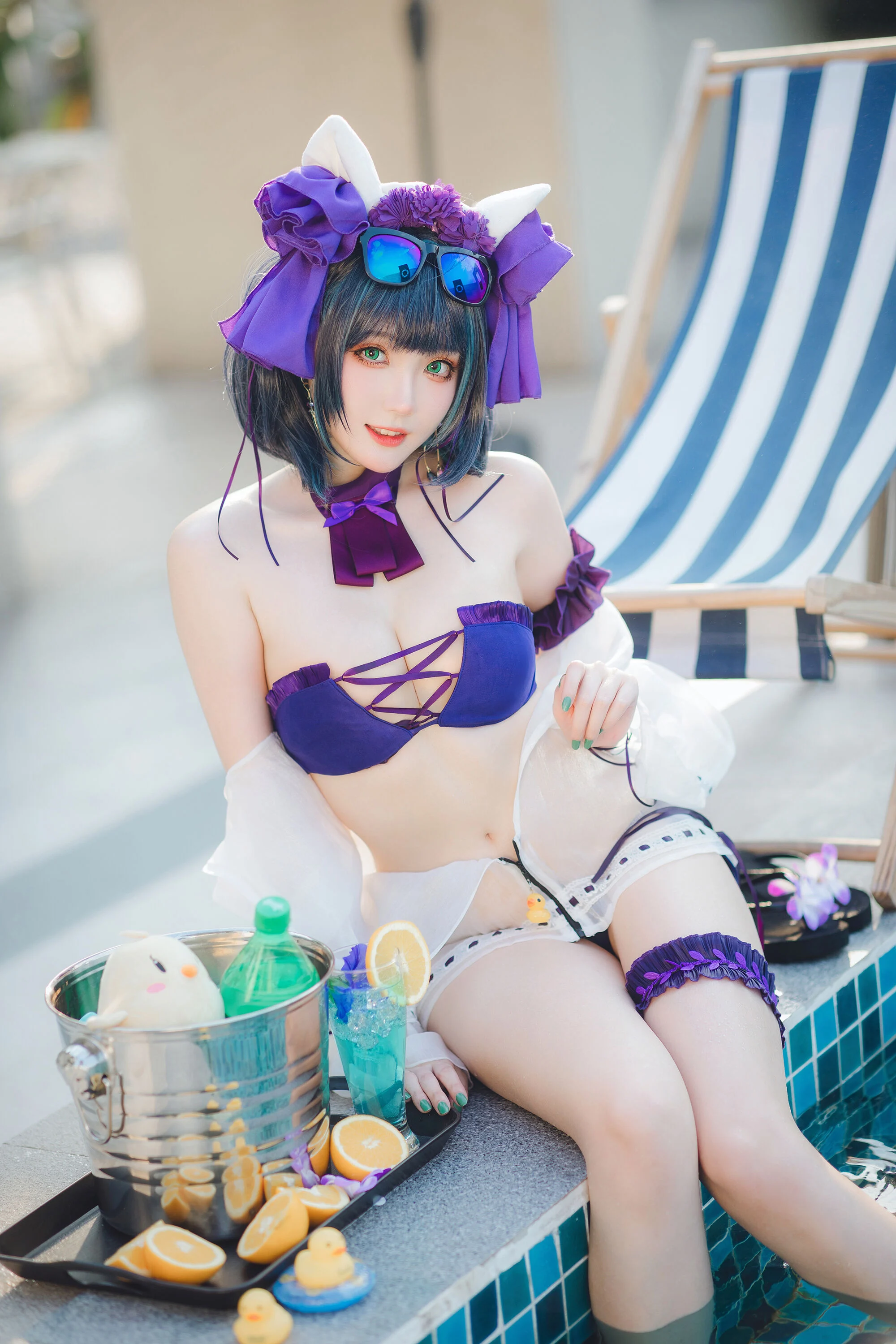 Đọc truyện hentai Tuyển tập Albums siêu phẩm Cosplay - Chap 367 - Guahi Sauce - Cheshire Swimsuit