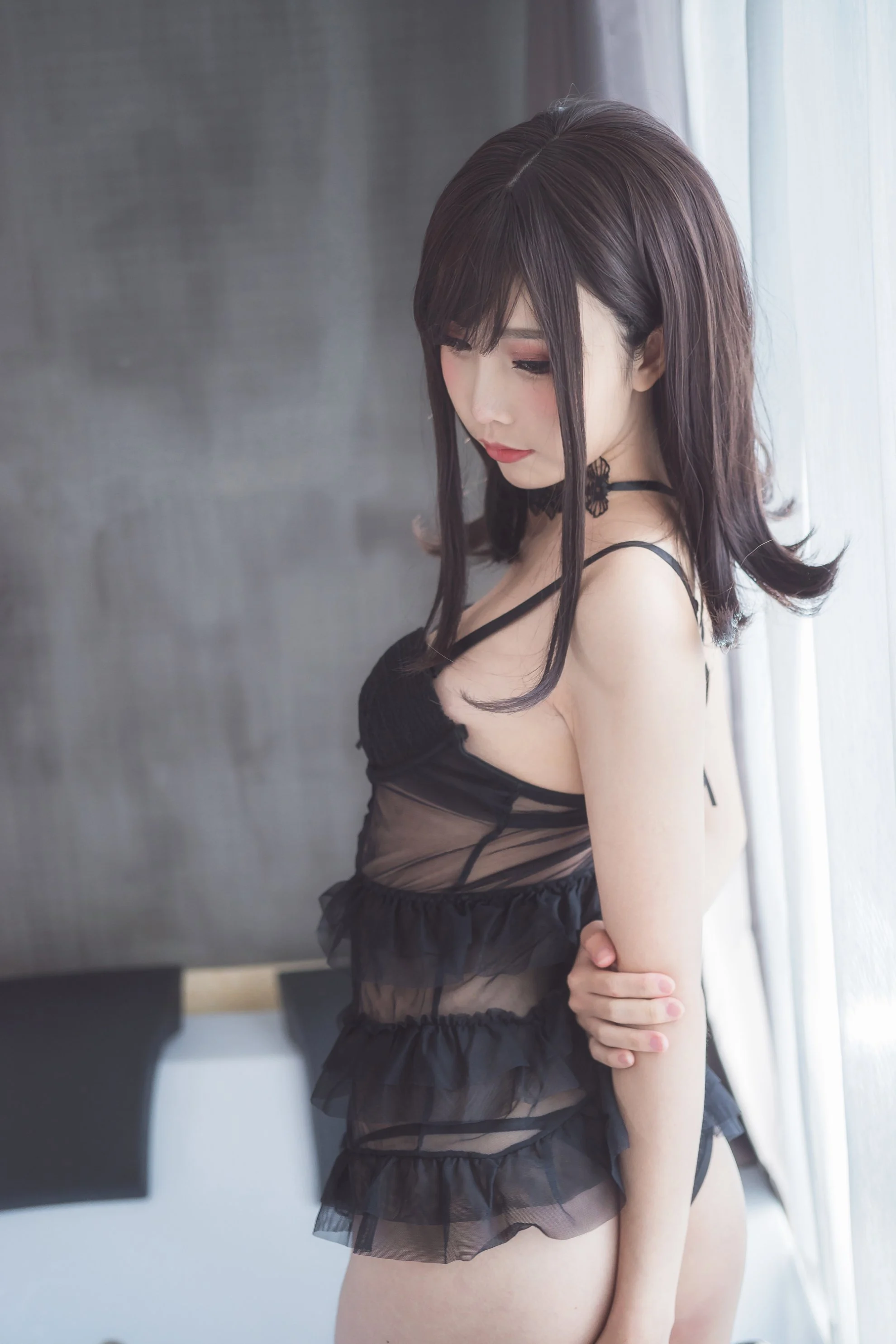 Đọc truyện hentai Tuyển tập Albums siêu phẩm Cosplay - Chap 878 - Noodle Fairy Brain Girl-Black Corset