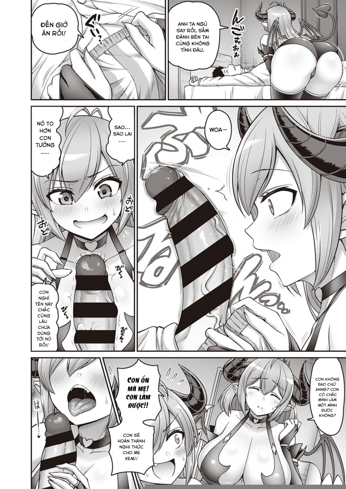 Đọc truyện hentai Nghi lễ trưởng thành của mẹ con mị quỷ - Oneshot