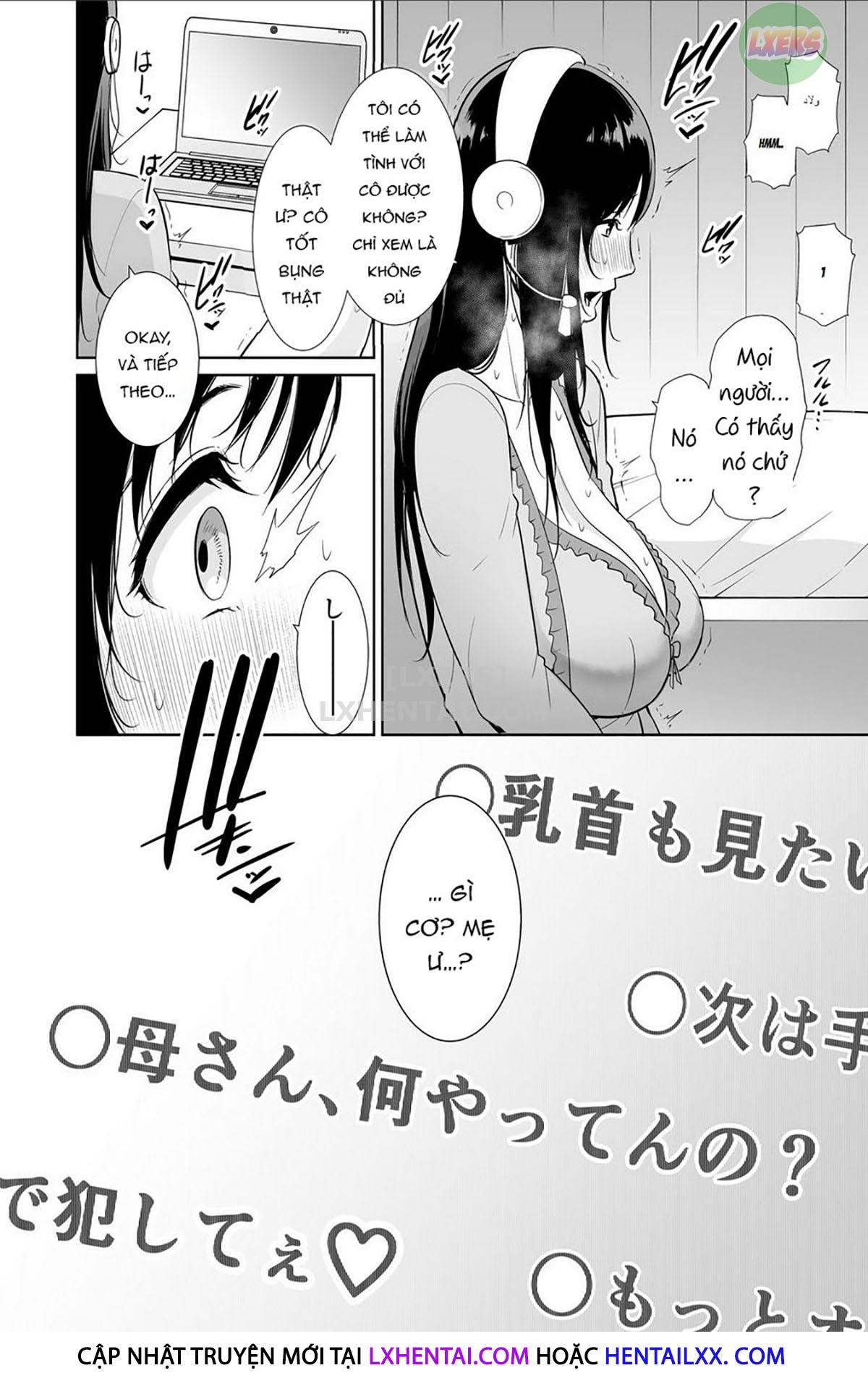 Đọc truyện hentai Haha wa Yoru ni Saku Single Mother no Haishin Kiroku - Oneshot
