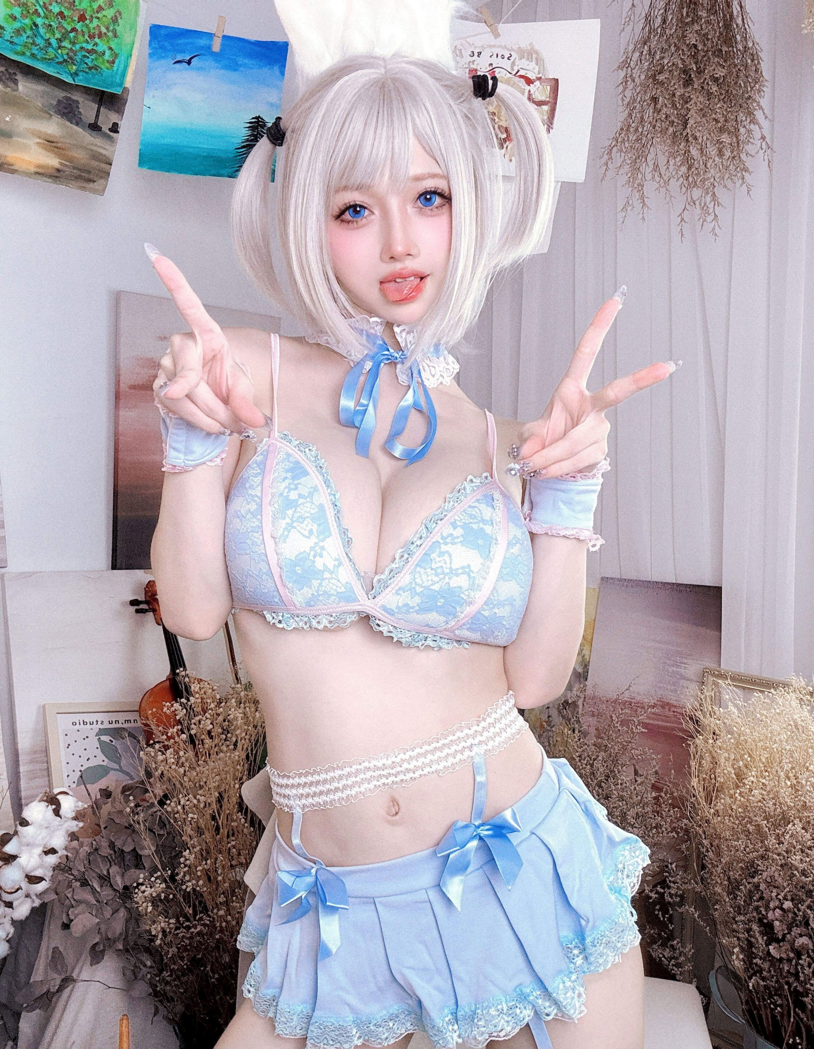 Đọc truyện hentai Tuyển tập Albums siêu phẩm Cosplay - Chap 1357 - Okita Rinka - White Rabbit