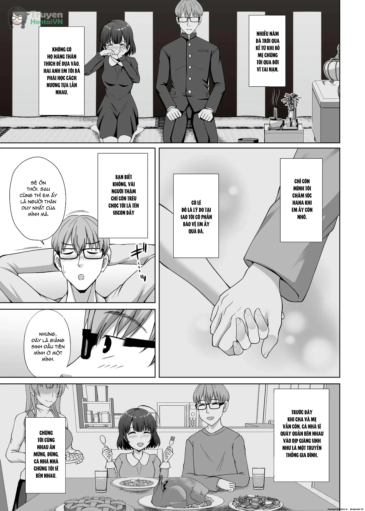 Đọc truyện hentai Imouto ga Asagaeri shita Christmas ~Teshio ni Kaketa Imouto wa Yarichin Kareshi ni Sei no Roku Jikan Kotteri Dakareteita~ - Oneshot