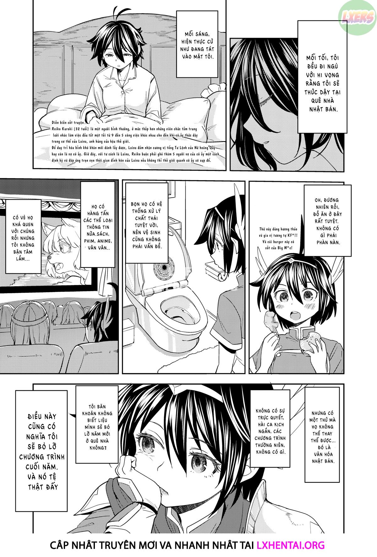 Đọc truyện hentai Tái sinh thành một nữ anh hùng có 5 người vợ quỷ - Chap 4