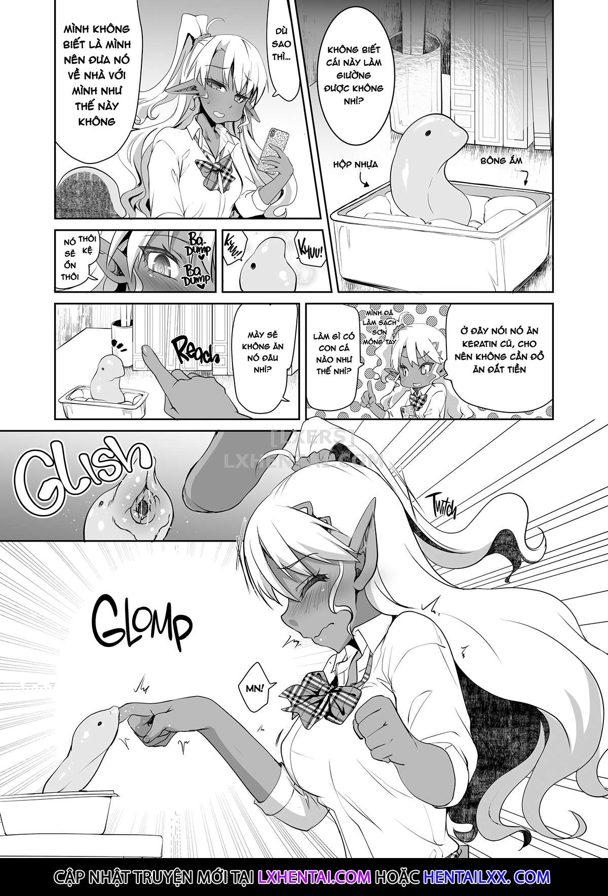 Đọc truyện hentai JK Dark Elf Shokushu o Kau! - Oneshot