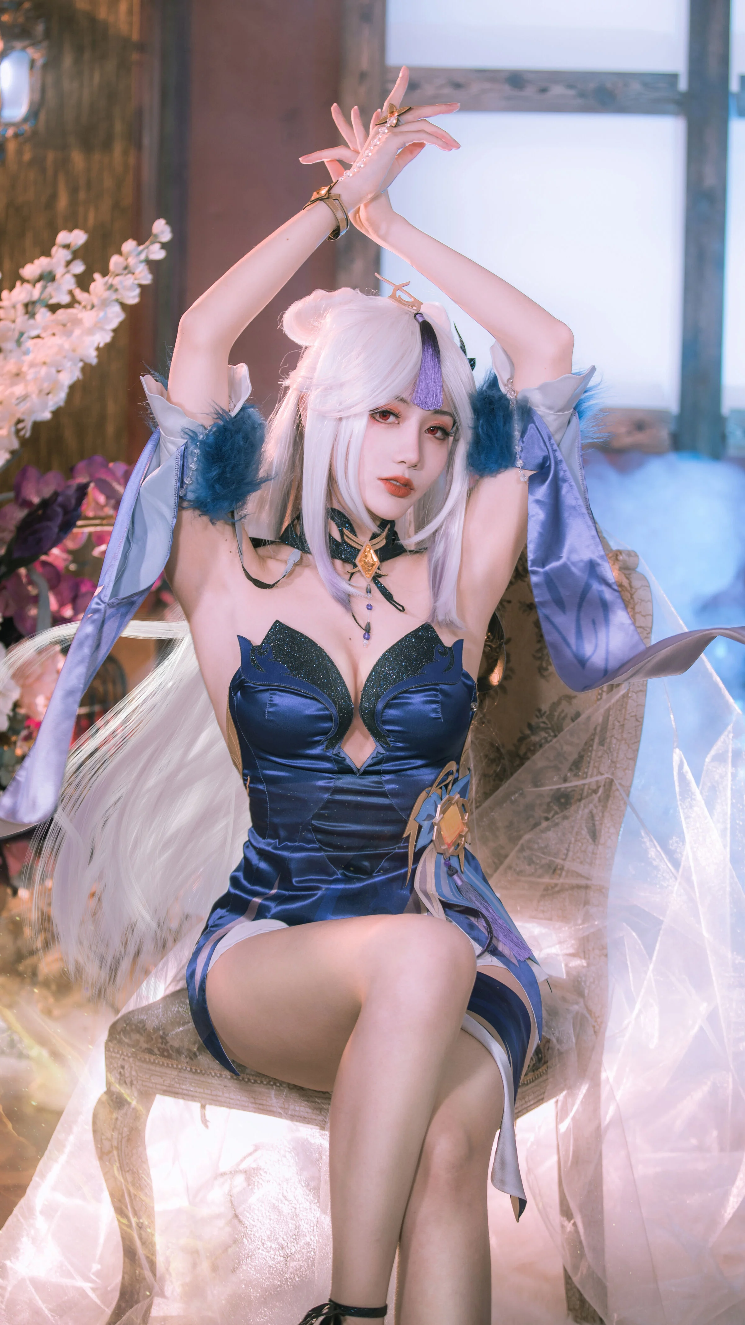 Đọc truyện hentai Tuyển tập Albums siêu phẩm Cosplay - Chap 376 - KisaragiAsh - Váy dạ hội hoa lan Ningguang