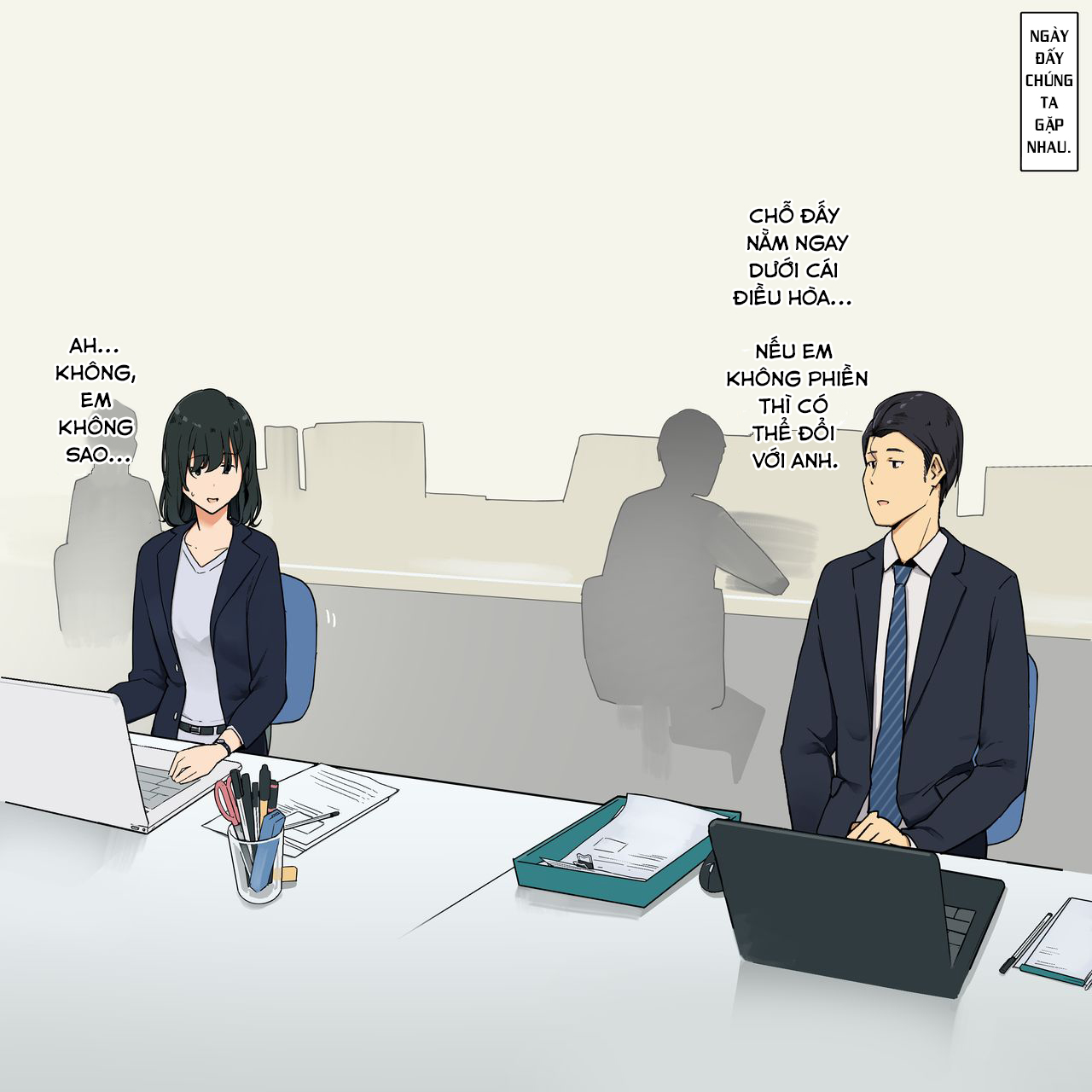 Đọc truyện hentai Hitomishiri Douryou Joshi to Micchaku Sex Suru Ohanashi - Oneshot