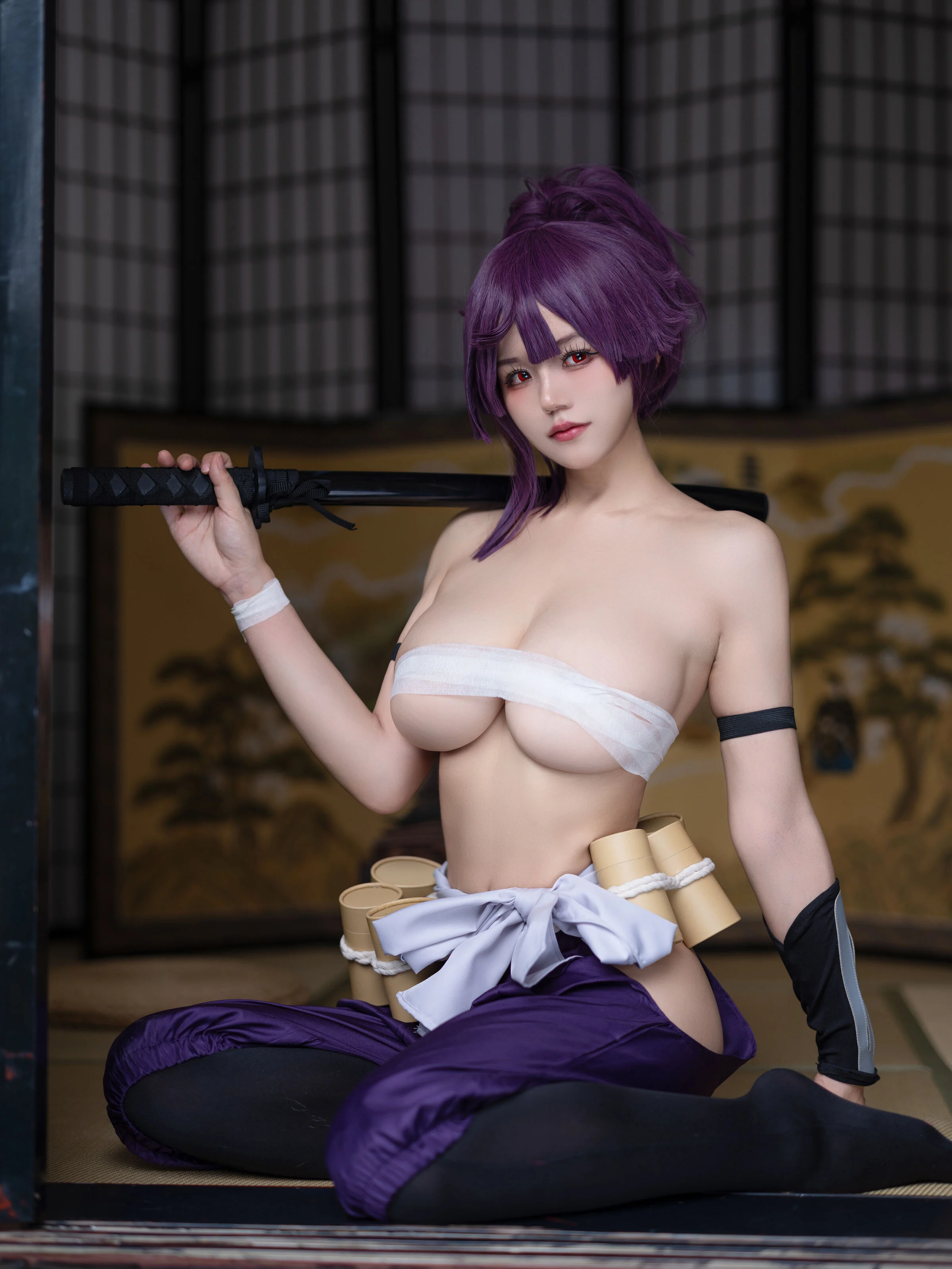 Đọc truyện hentai Tuyển tập Albums siêu phẩm Cosplay - Chap 233 - Ogura Chiyo w - Yuzuriha hell raku gang