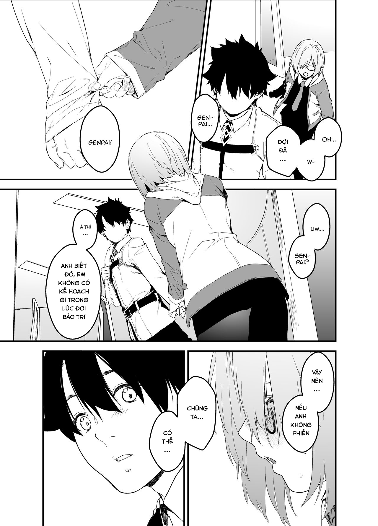 Đọc truyện hentai While Senpai Is Asleep During Maintenance - Oneshot