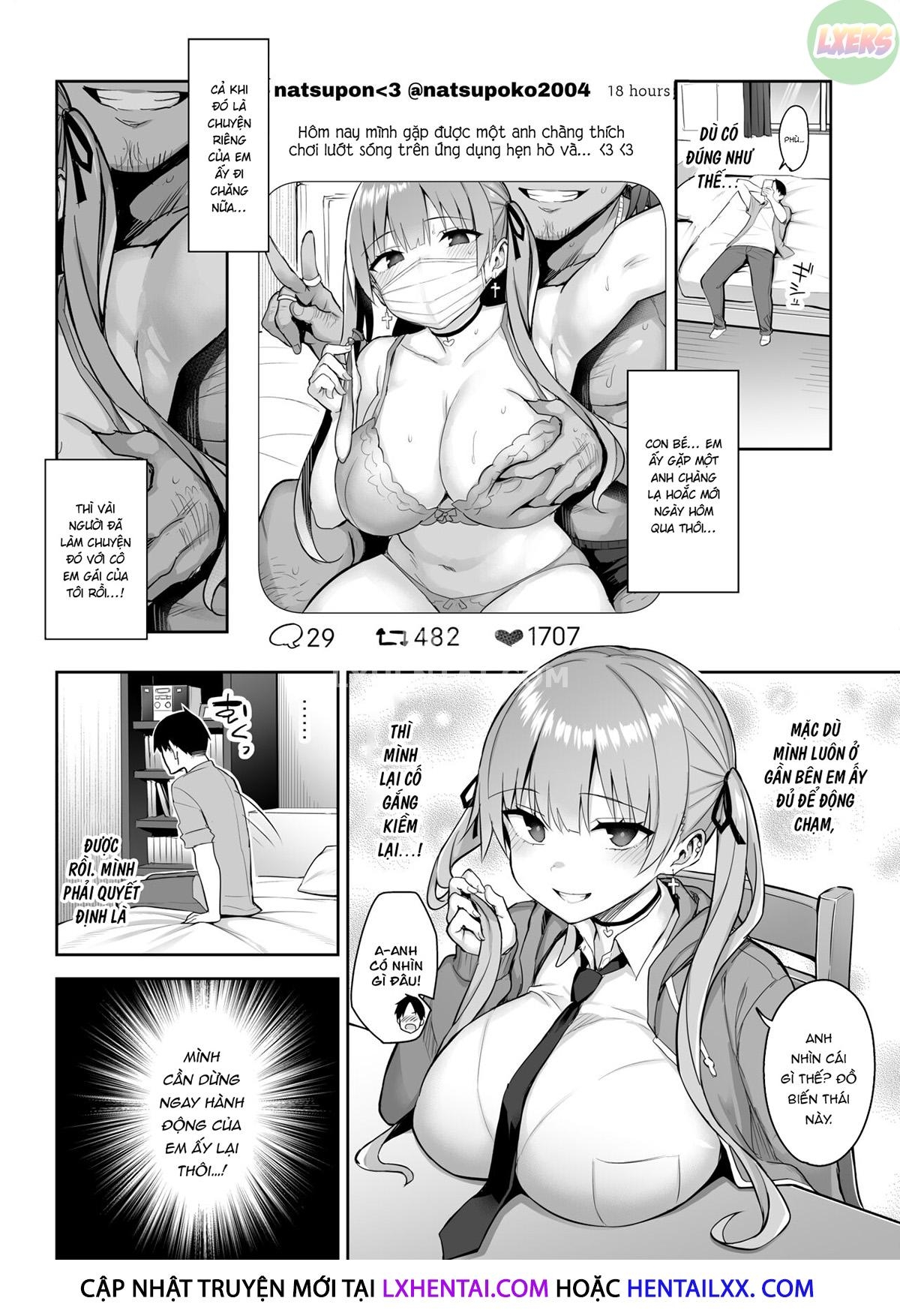 Đọc truyện hentai Moto InCha no Kyonyuu Yariman Imouto ga Erosugite, Onii-chan wa Mou...!! - Chap 2