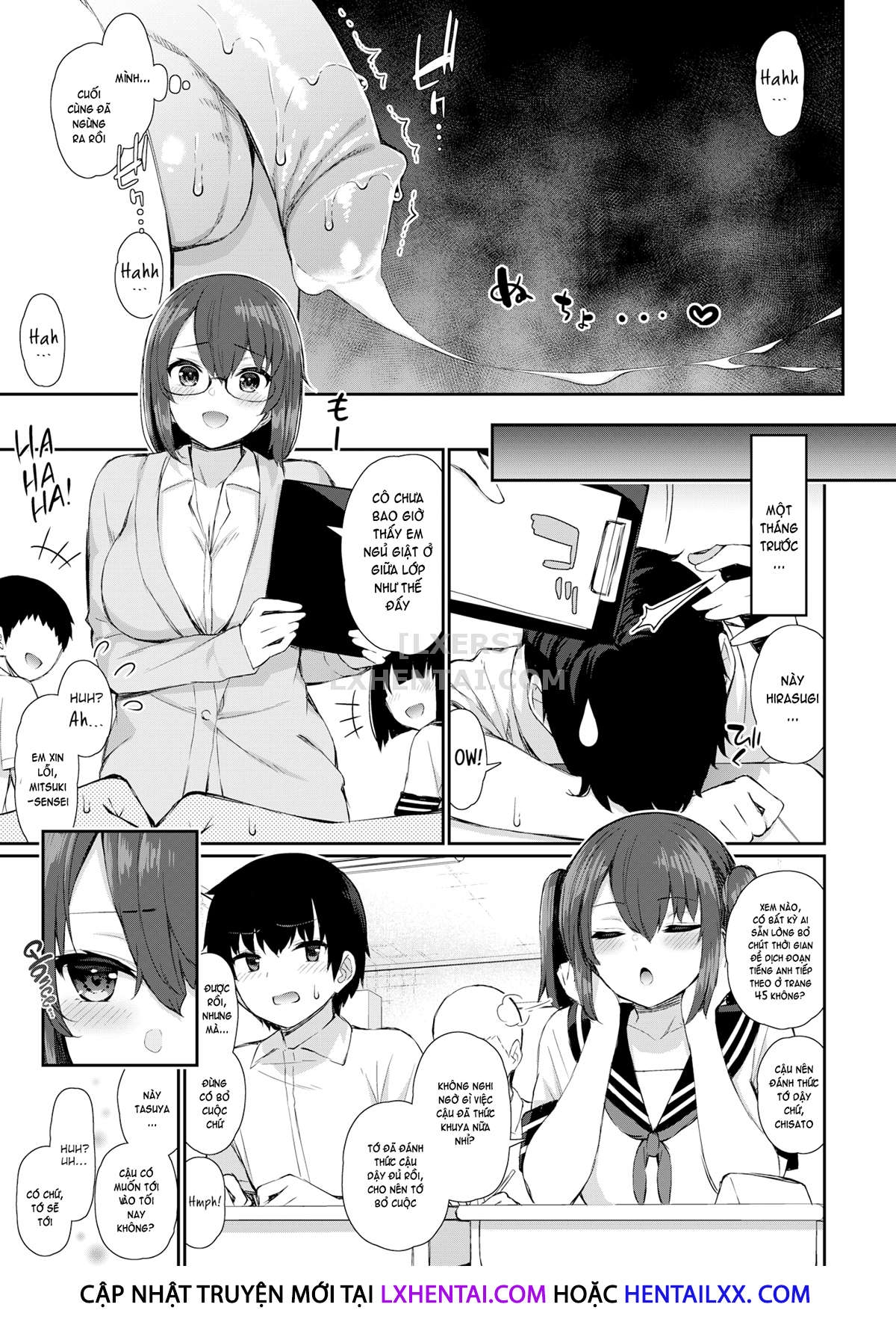 Đọc truyện hentai Teacher & Schoolgirl Sisters - Oneshot