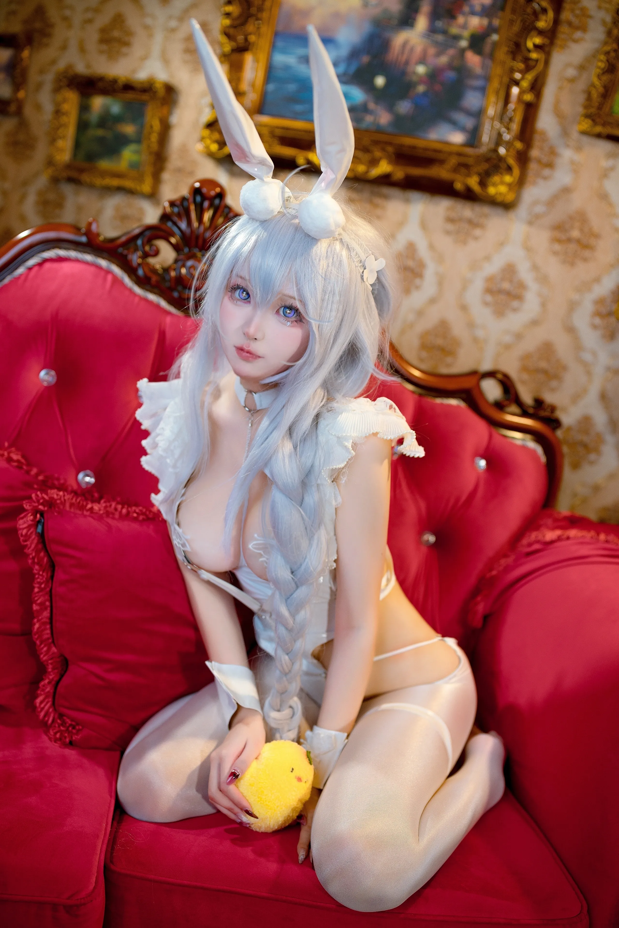 Đọc truyện hentai Tuyển tập Albums siêu phẩm Cosplay - Chap 990 - Xiao Jili - Azur Lane Vicious Lazy White Rabbit